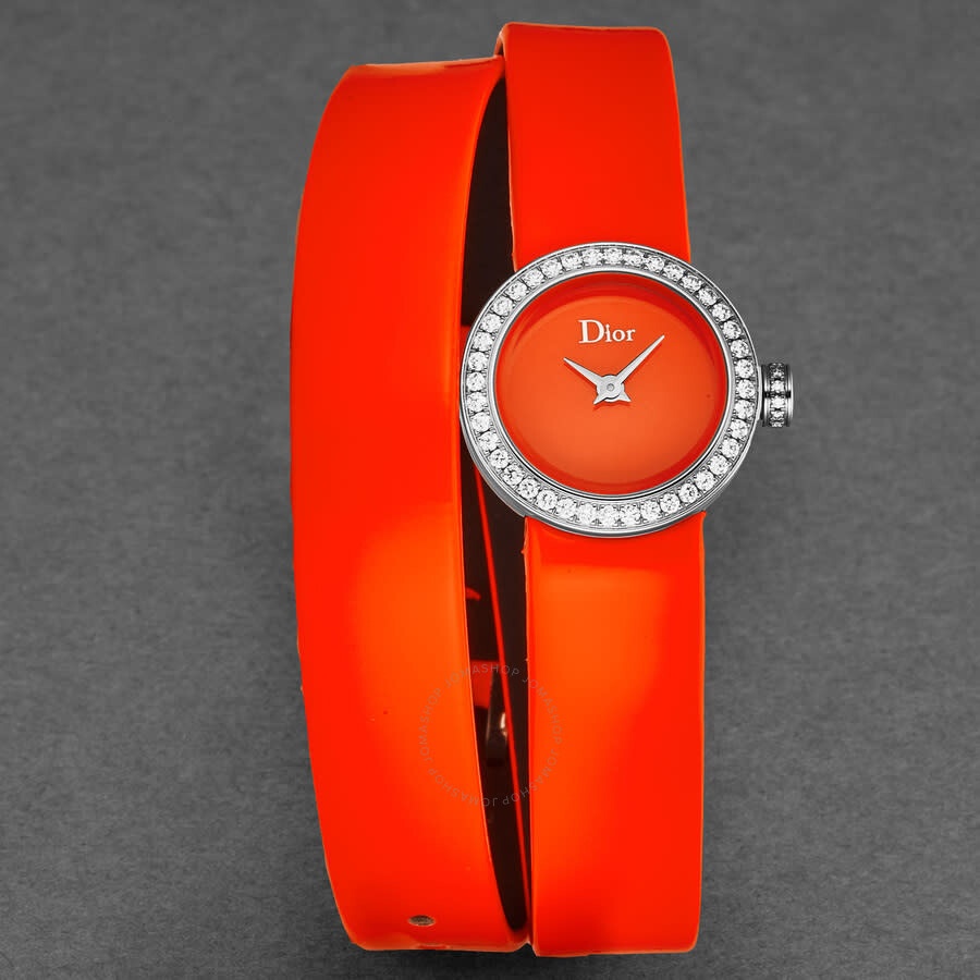 Dior La D De Dior Quartz Orange Dial Ladies Watch CD040110A022 - 4