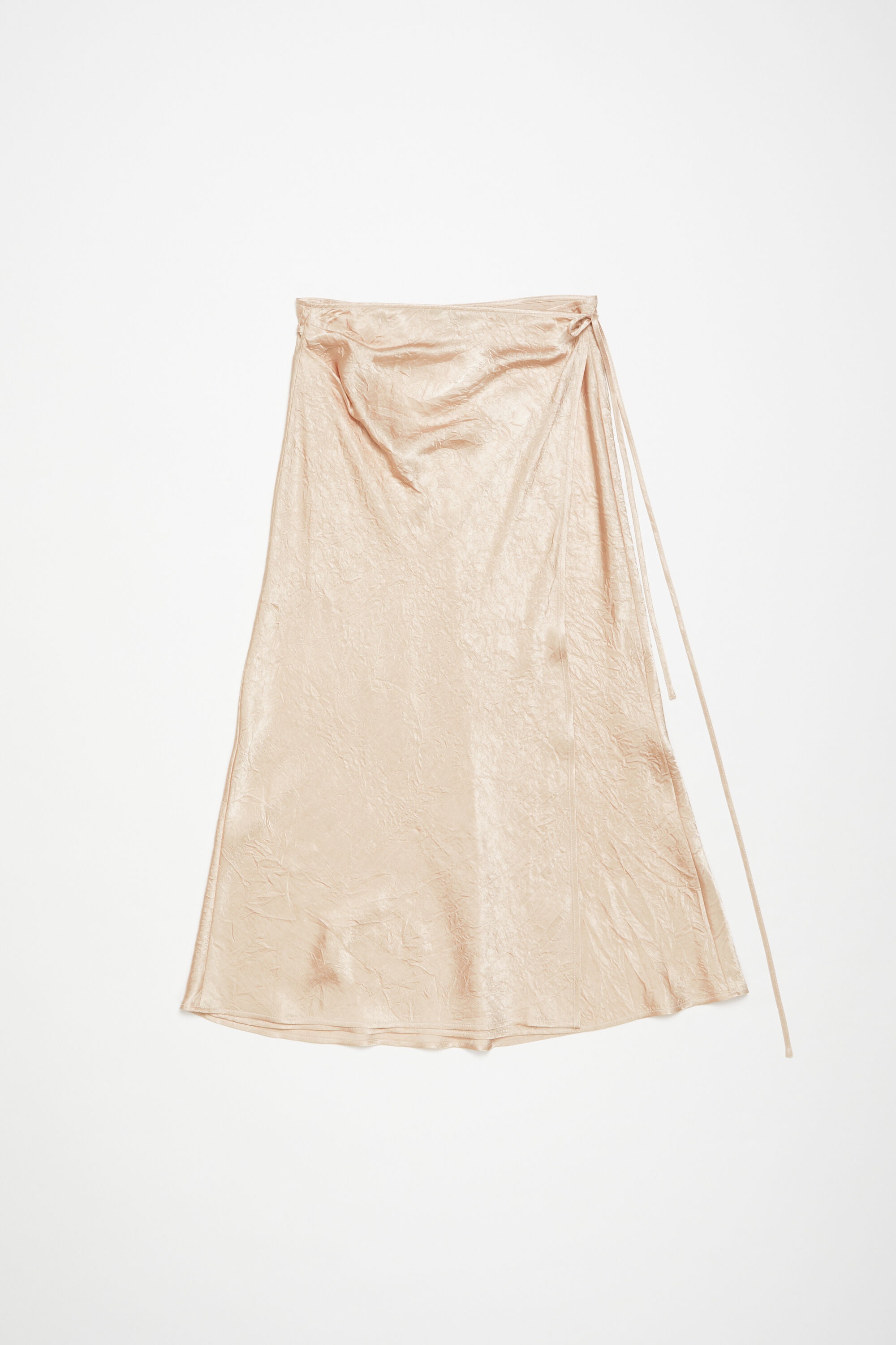 Satin wrap skirt - Shell beige - 7
