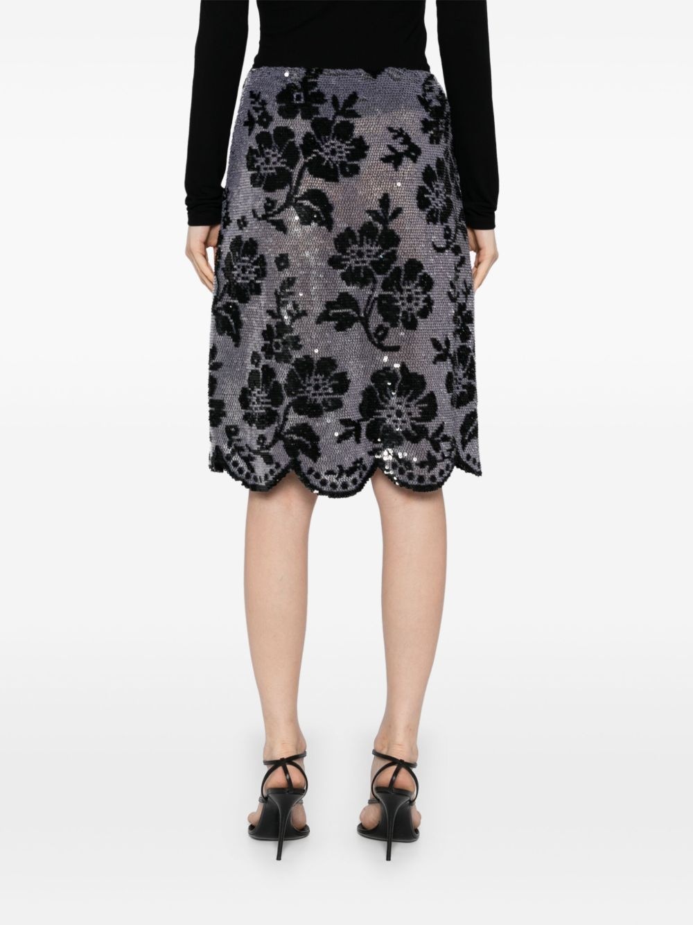 sequin mesh skirt - 4