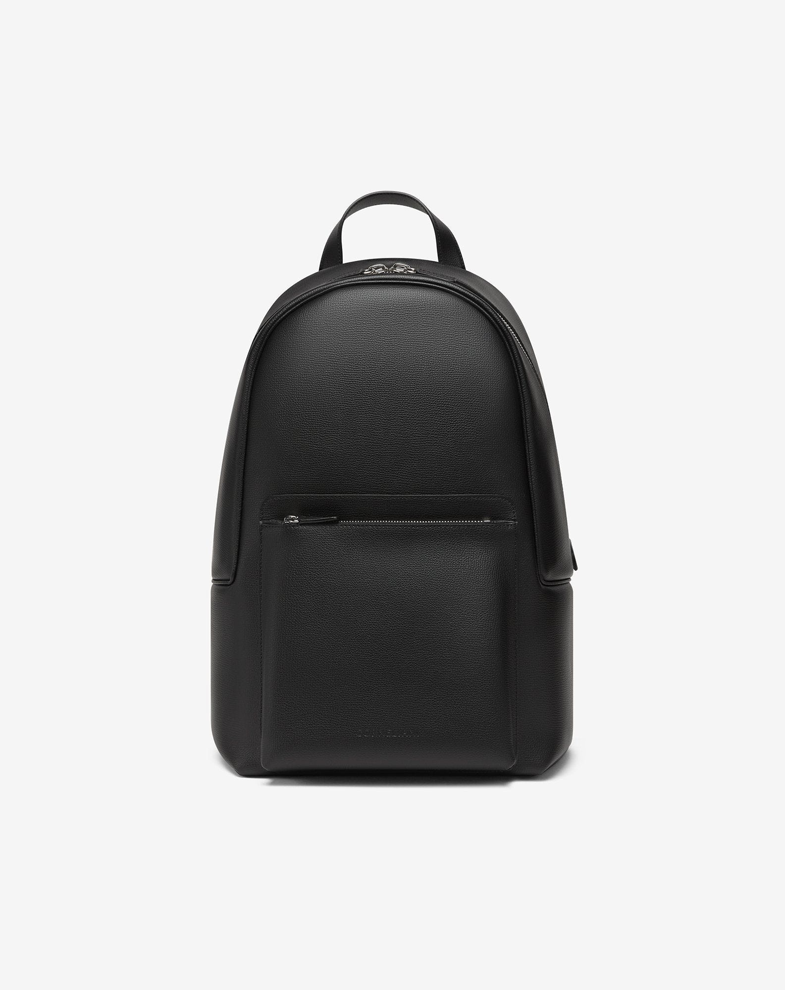 Black leather backpack - 1
