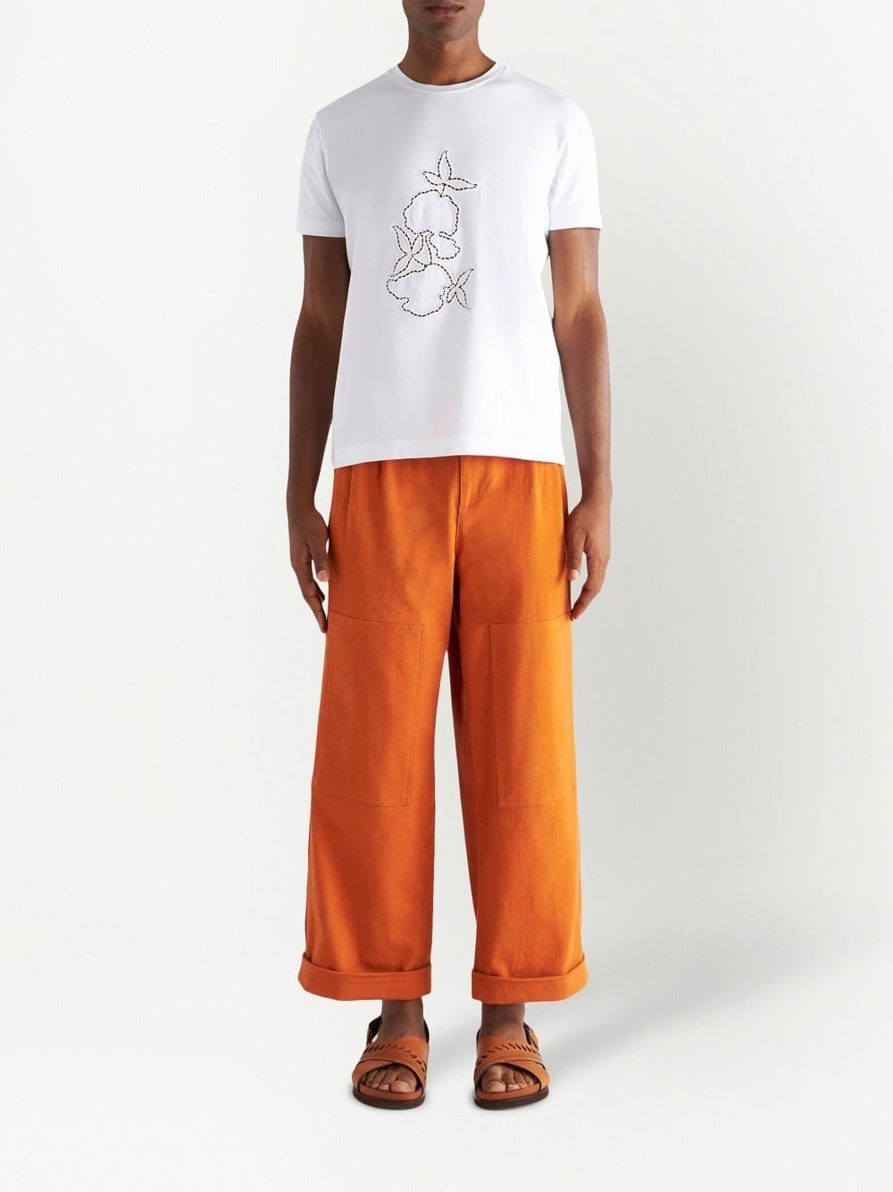 wide-leg long-length trousers - 2