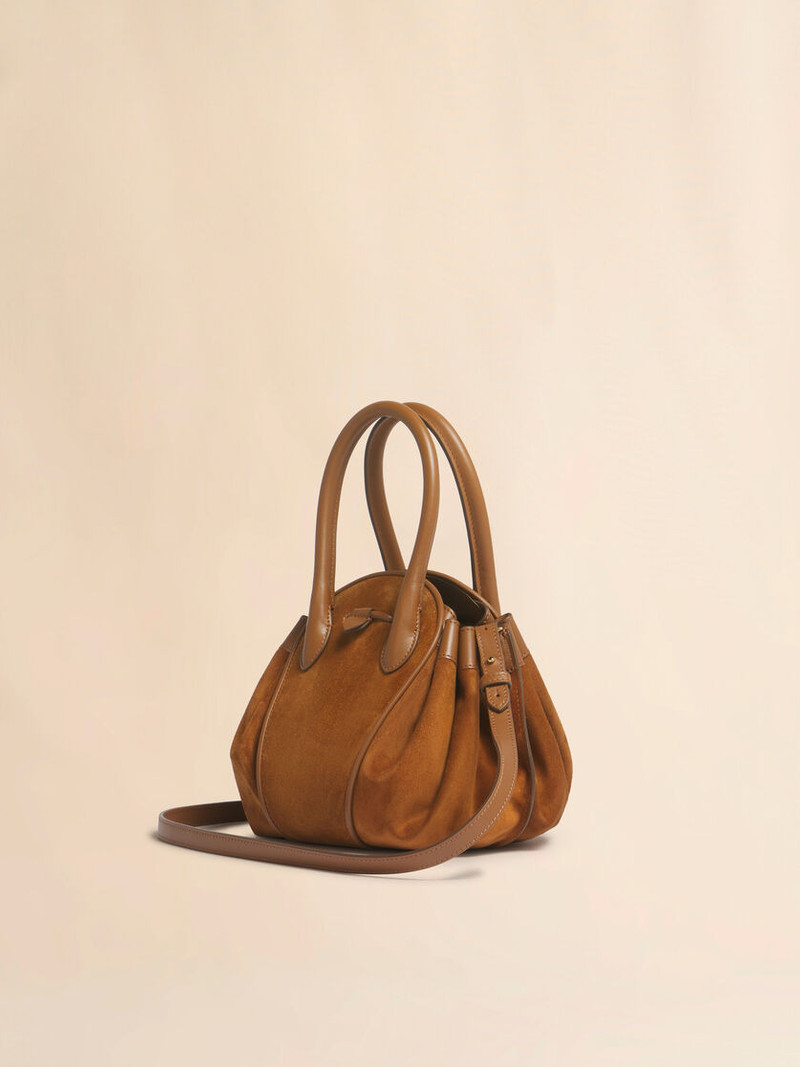 Marni BROWN SUEDE TULIPEA SMALL HANDBAG outlook