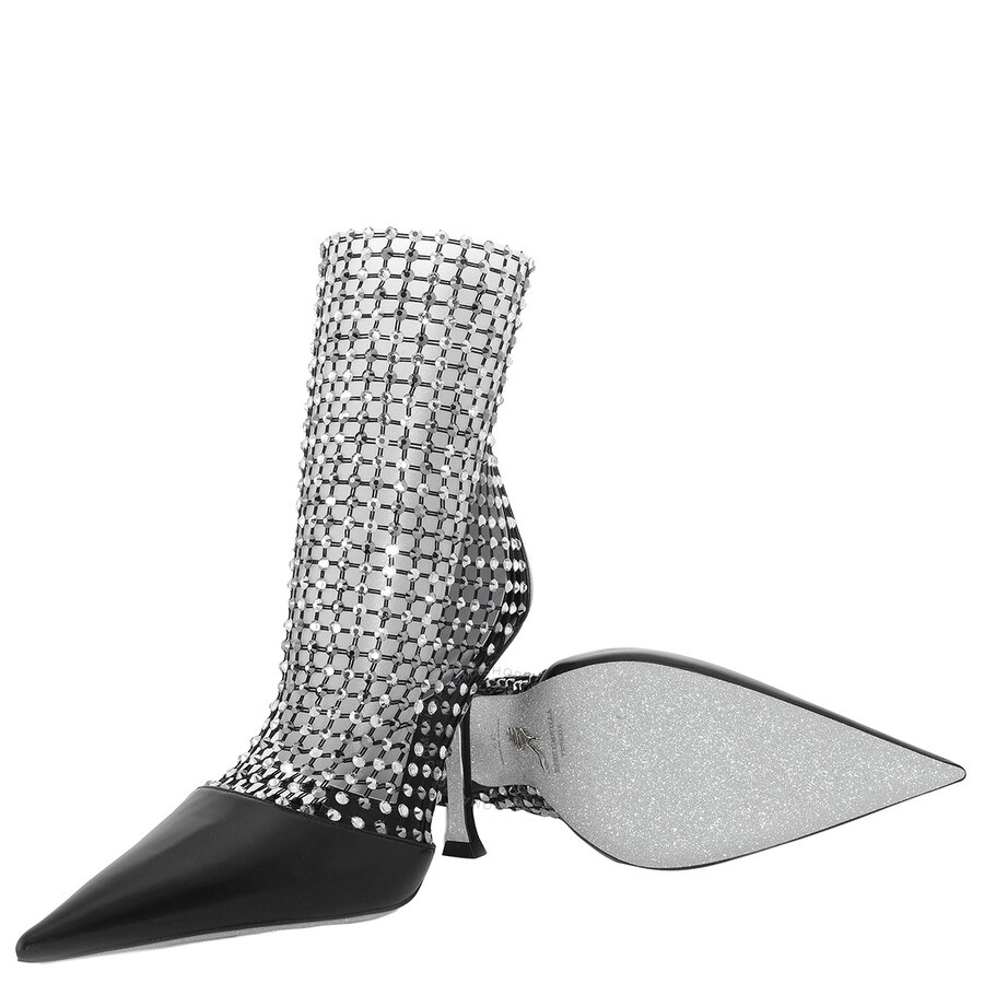 Rene Caovilla Galaxia Crystal Mesh Ankle Boots - 2