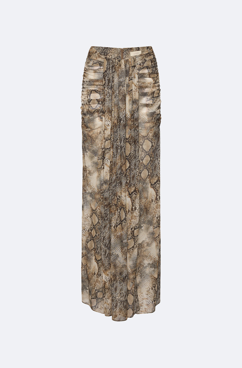 Snake Mesh Draped Skirt 1