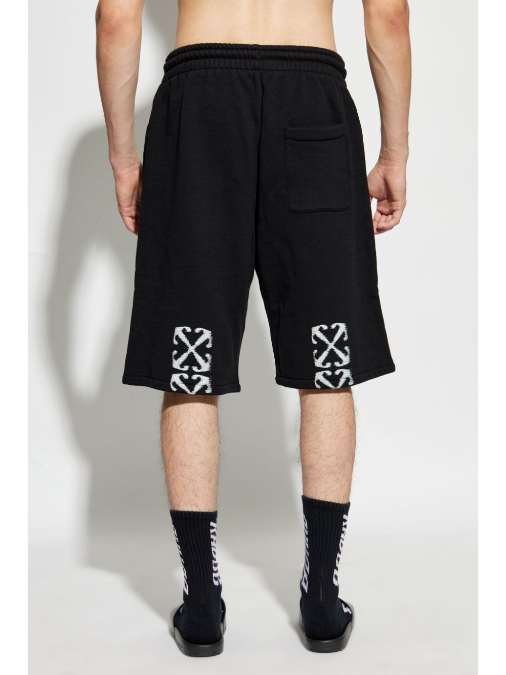 logo-print track shorts - 4
