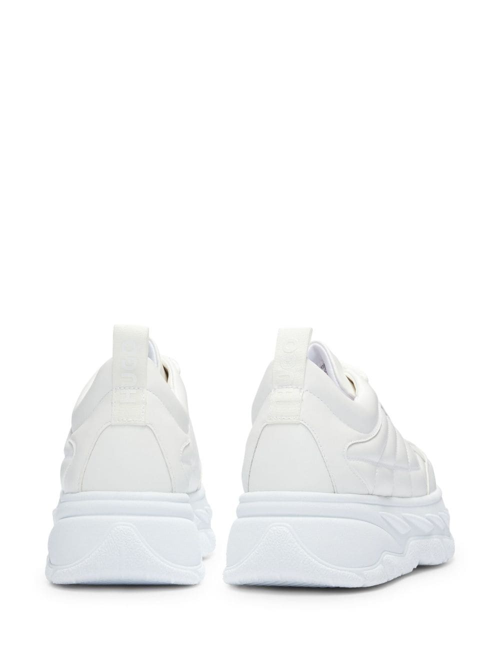 quilted faux-leather sneakers - 3
