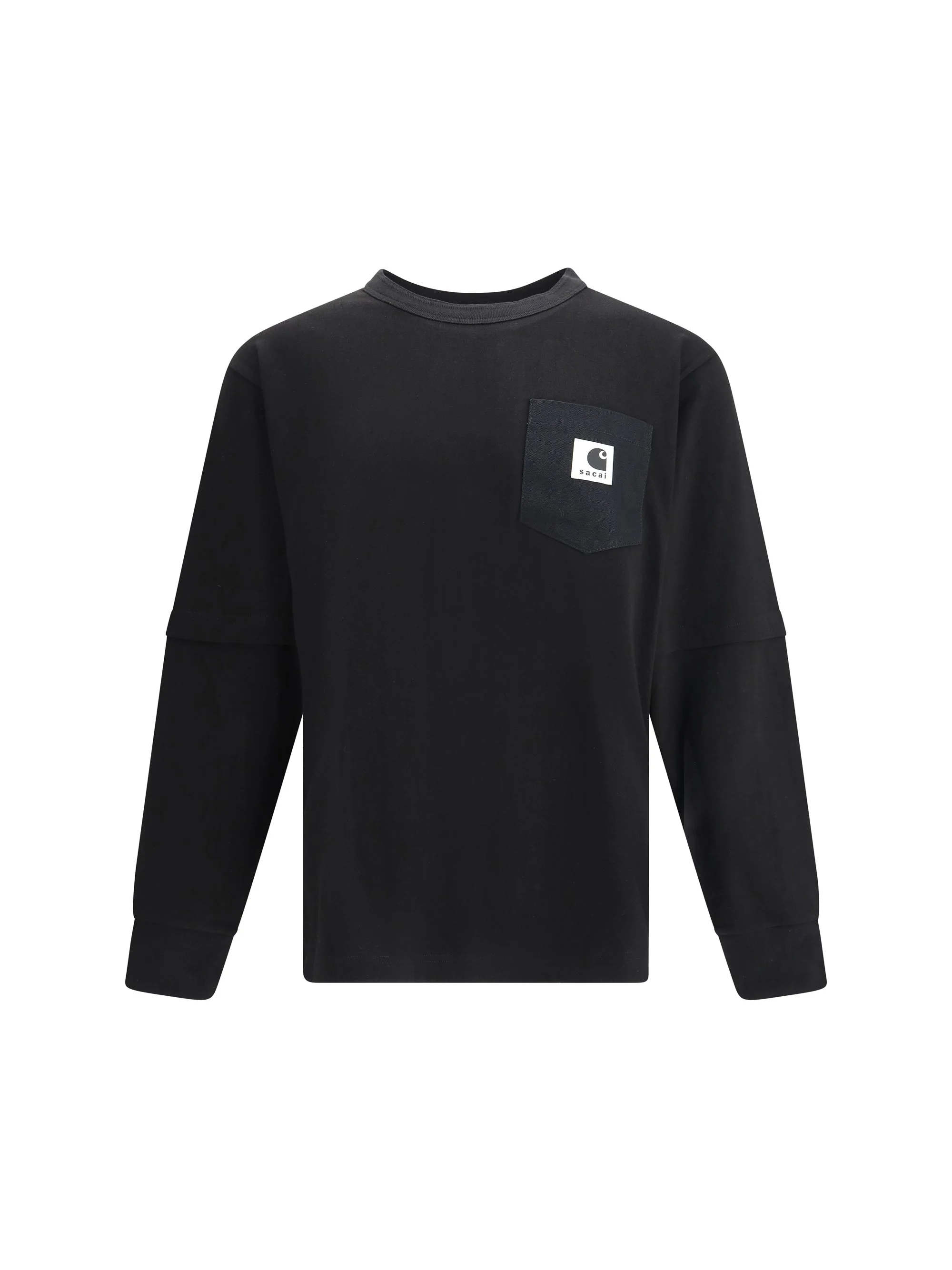 Sacai Men Wip Cotton Jersey L/S T-Shirt By Sacai X Carhartt - 1