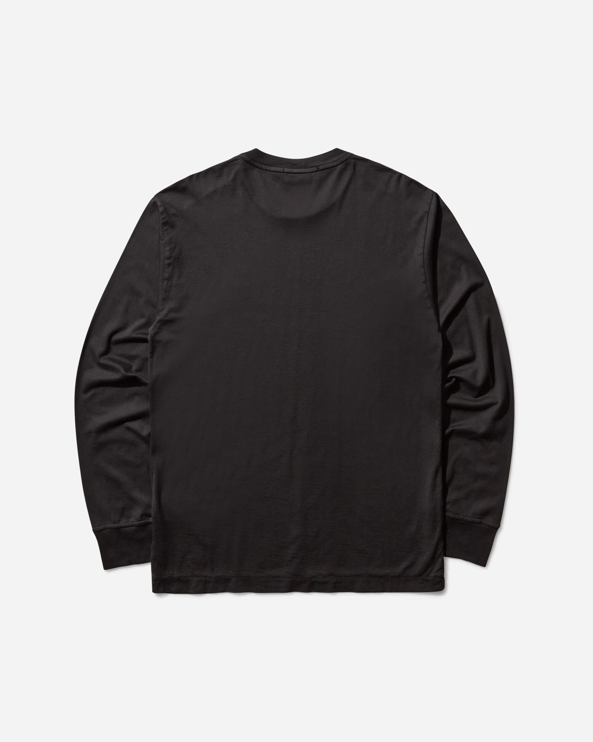 Men's Garment Dyed Logo Longsleeve T-Shirt Black - 2