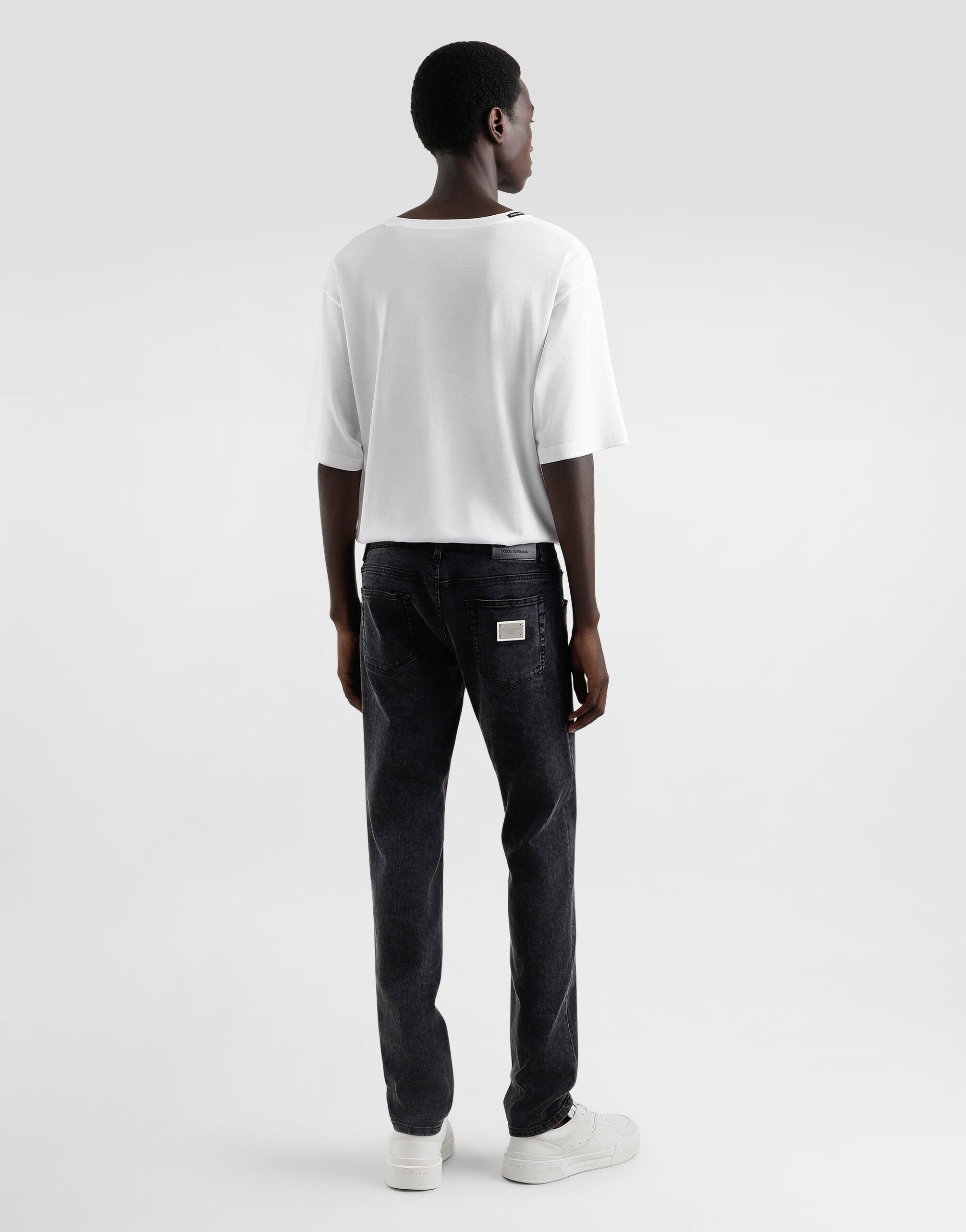 Skinny stretch cotton jeans with tag - 3