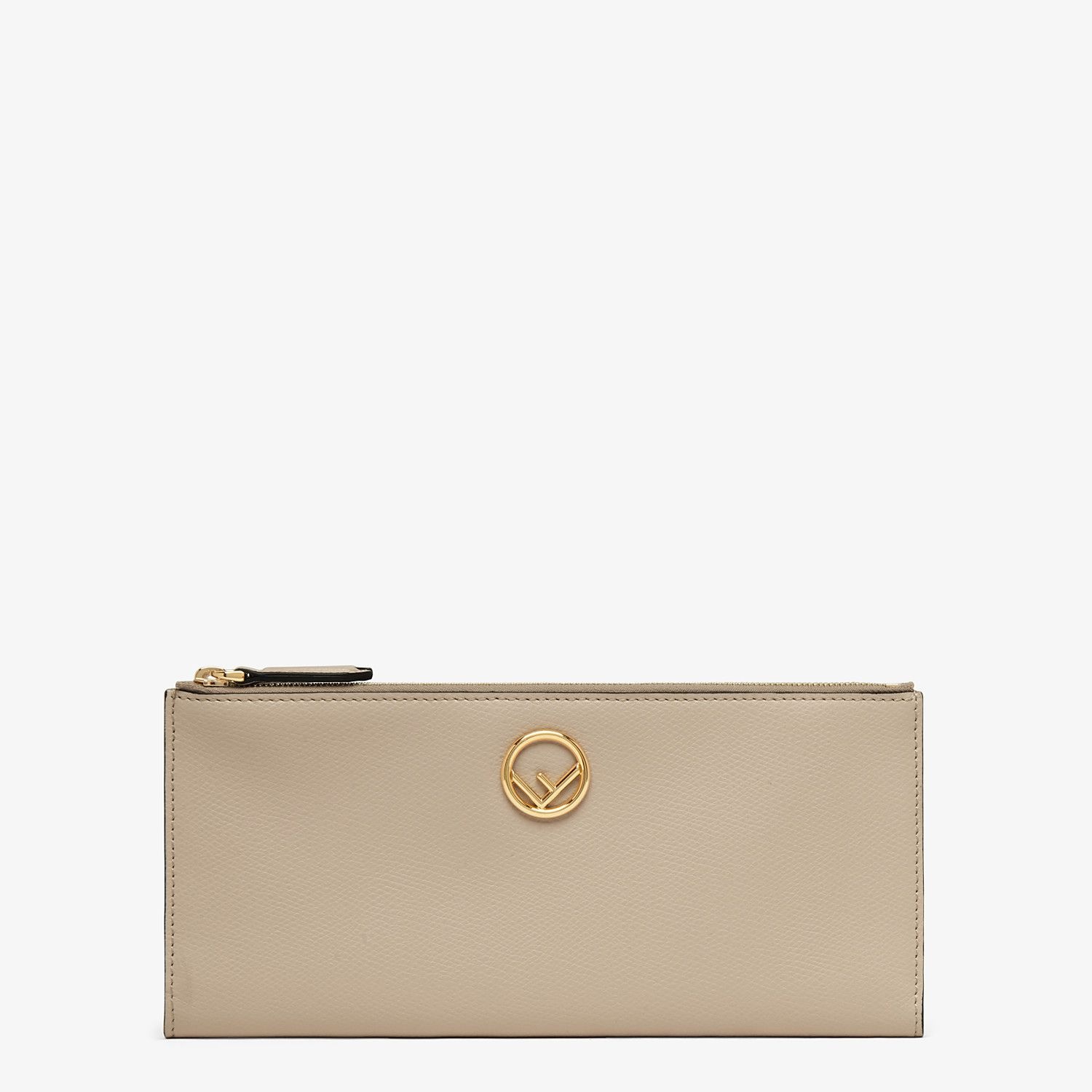 Beige leather wallet - 1