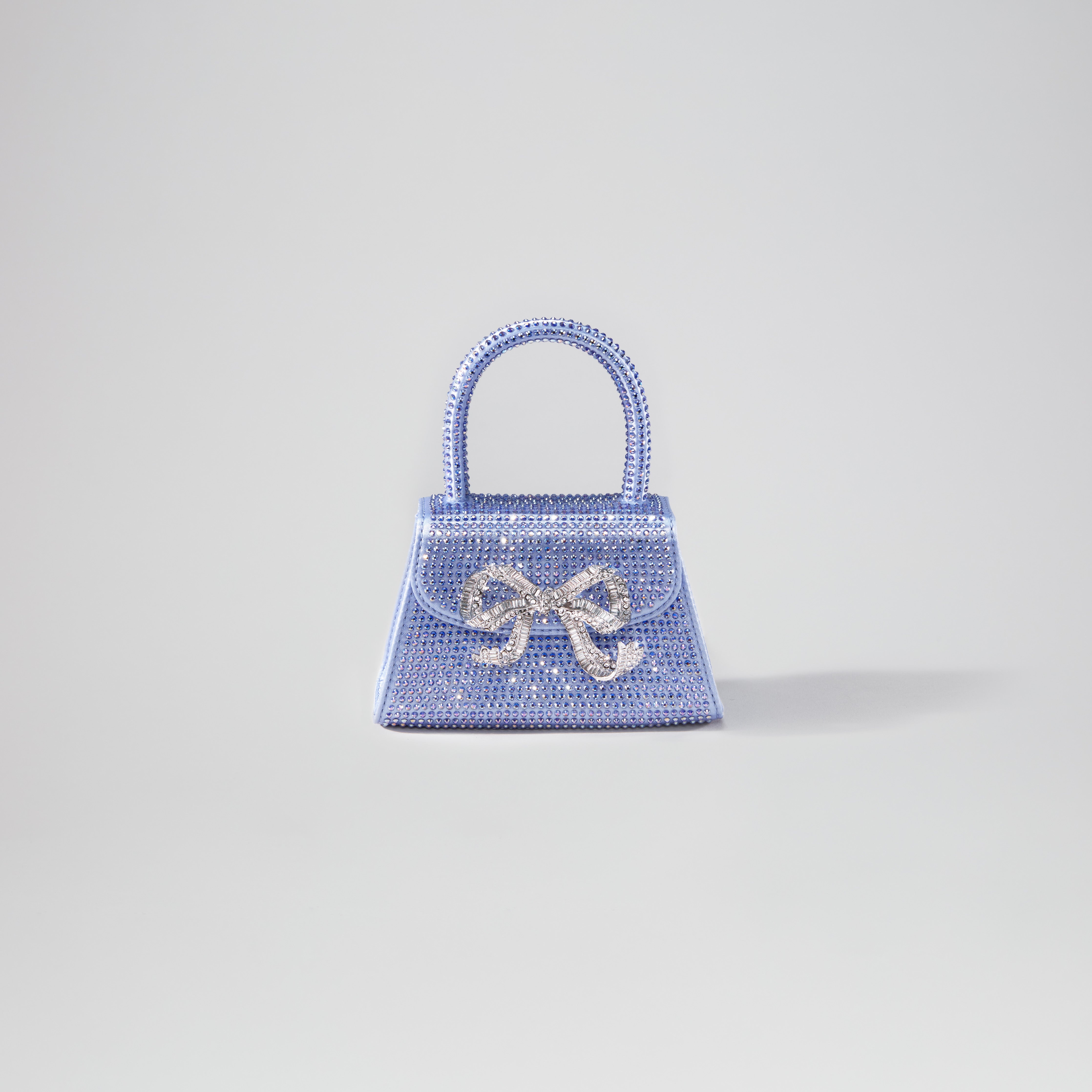 Blue Rhinestone Micro Bow Bag - 1