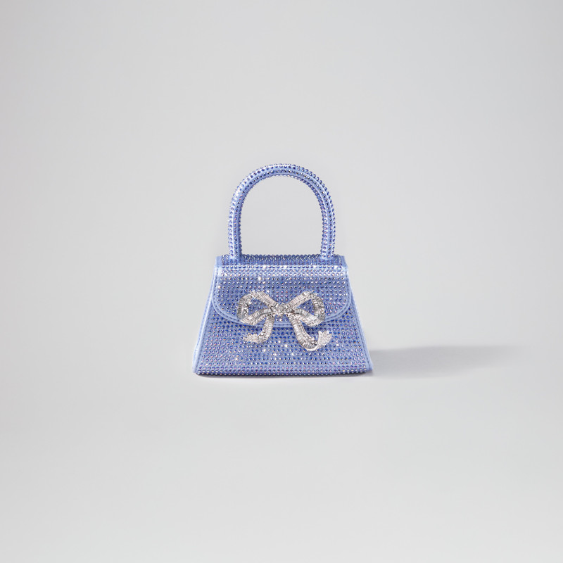 Blue Rhinestone Micro Bow Bag 1