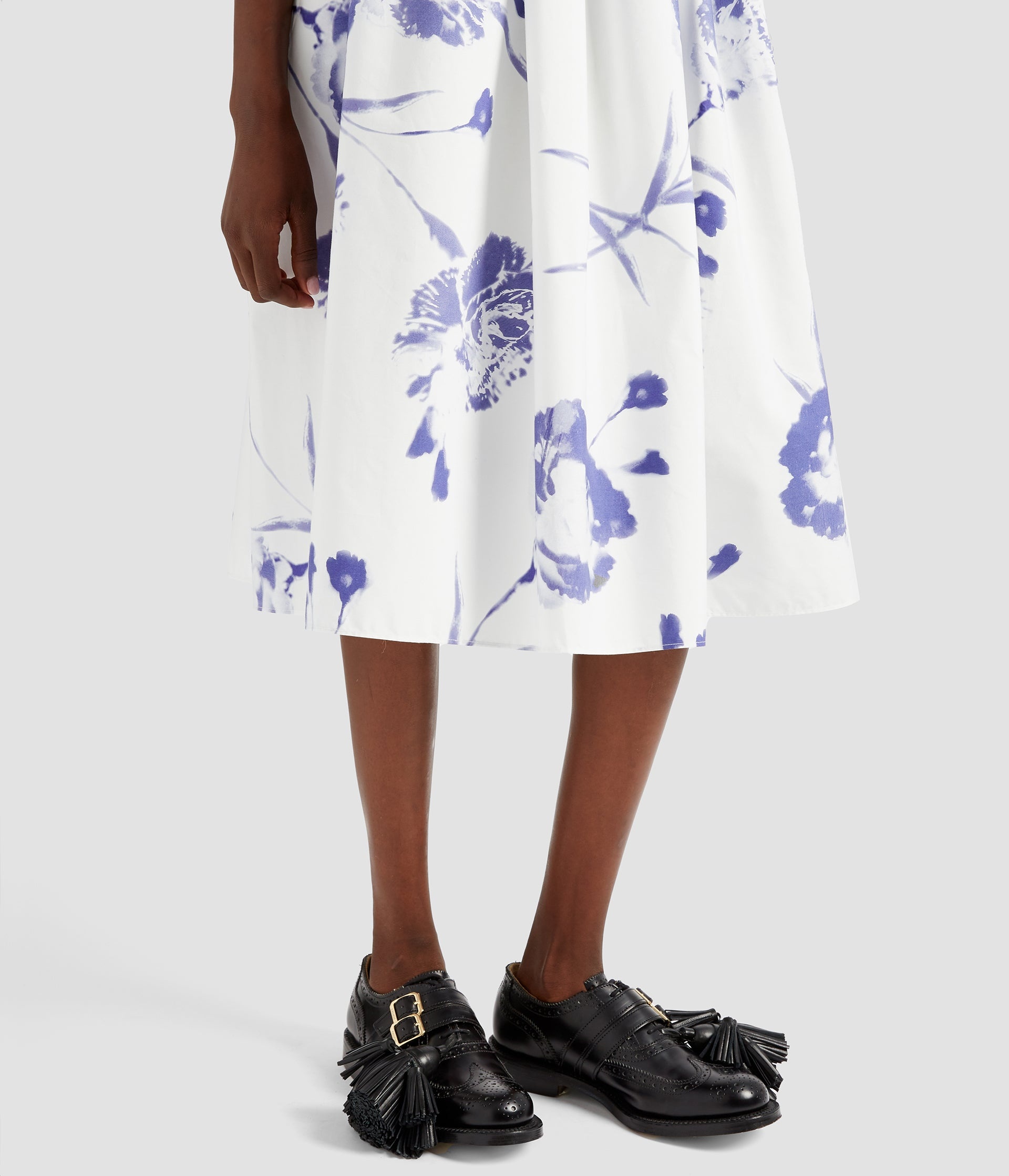 GATHERED MIDI SKIRT - 5