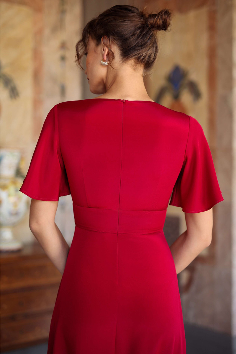Coralie Silk Dress Open back 9