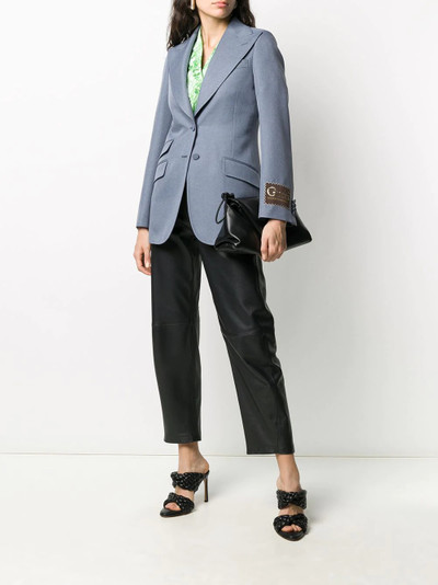 GUCCI Gucci-label single-breasted blazer outlook