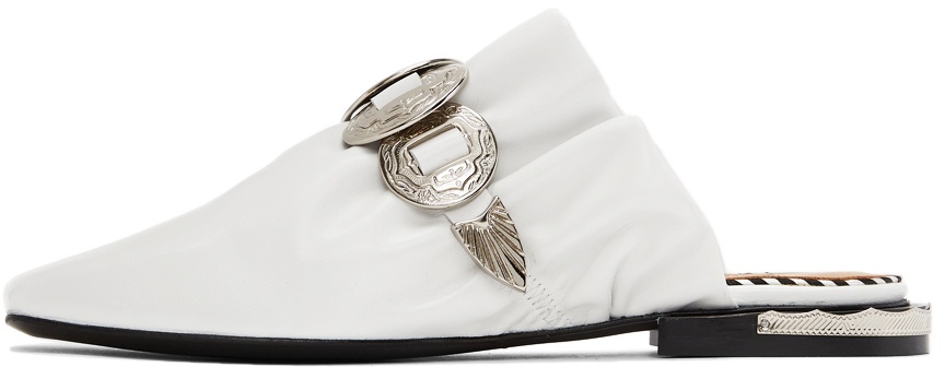 White Slip-On Loafers - 6