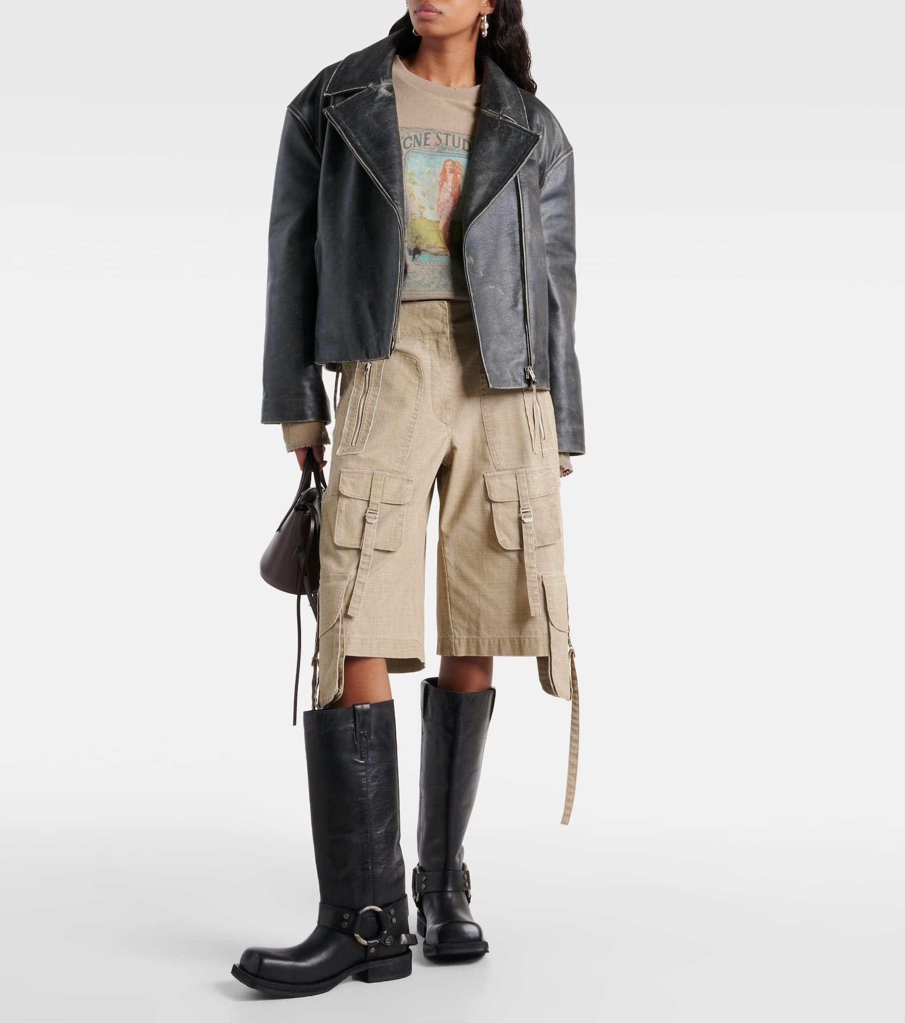 Leather biker boots - 2