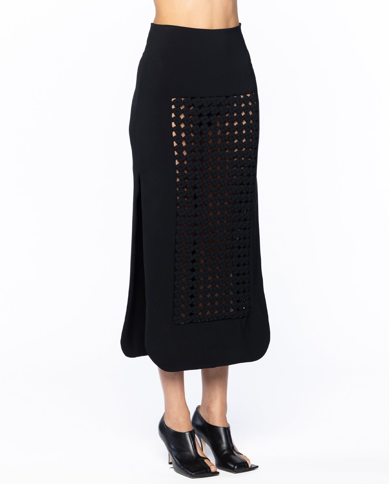 Maxi Skirt With Weaved Frame Insert - 5