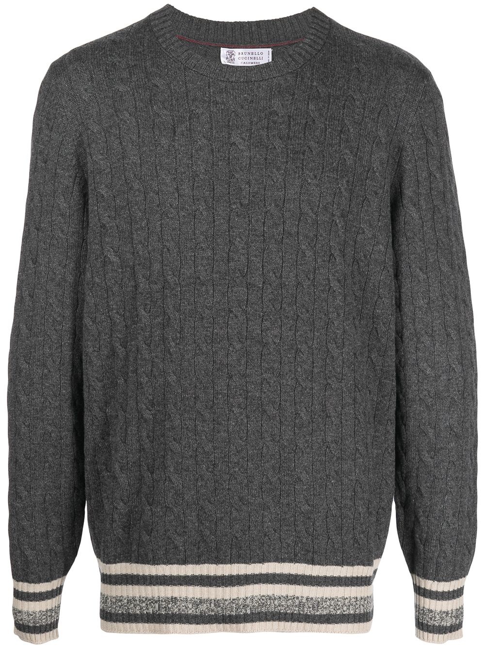 cable-knit cashmere jumper - 1