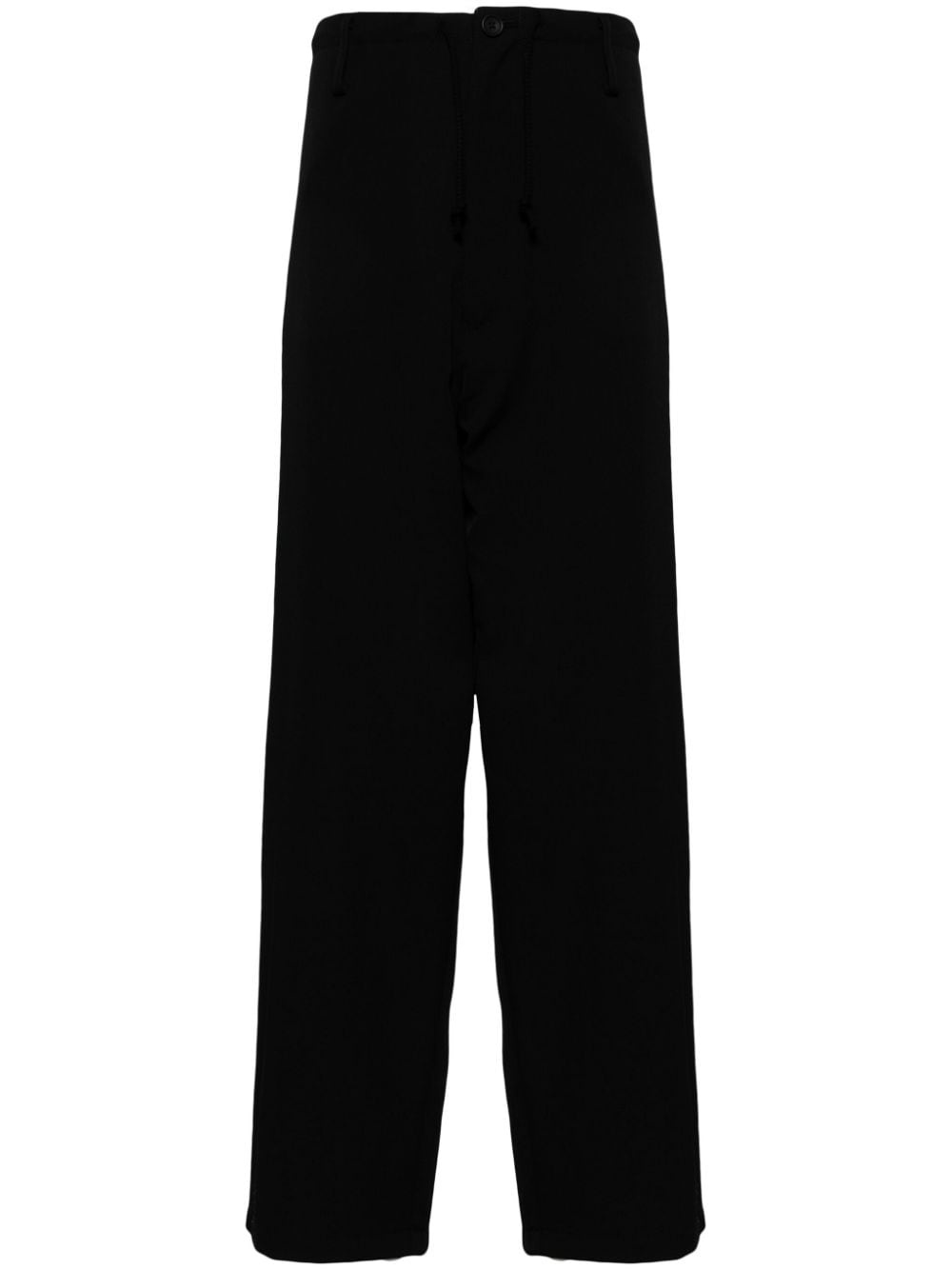 dropped-crotch wool trousers - 1