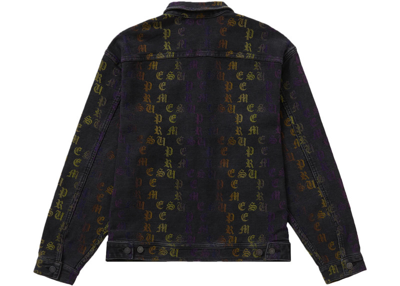 Supreme Supreme Gradient Jacquard Denim Work Jacket Black outlook