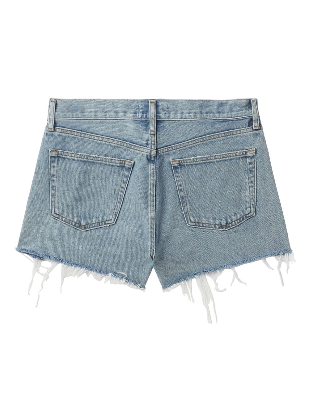ripped denim shorts - 6