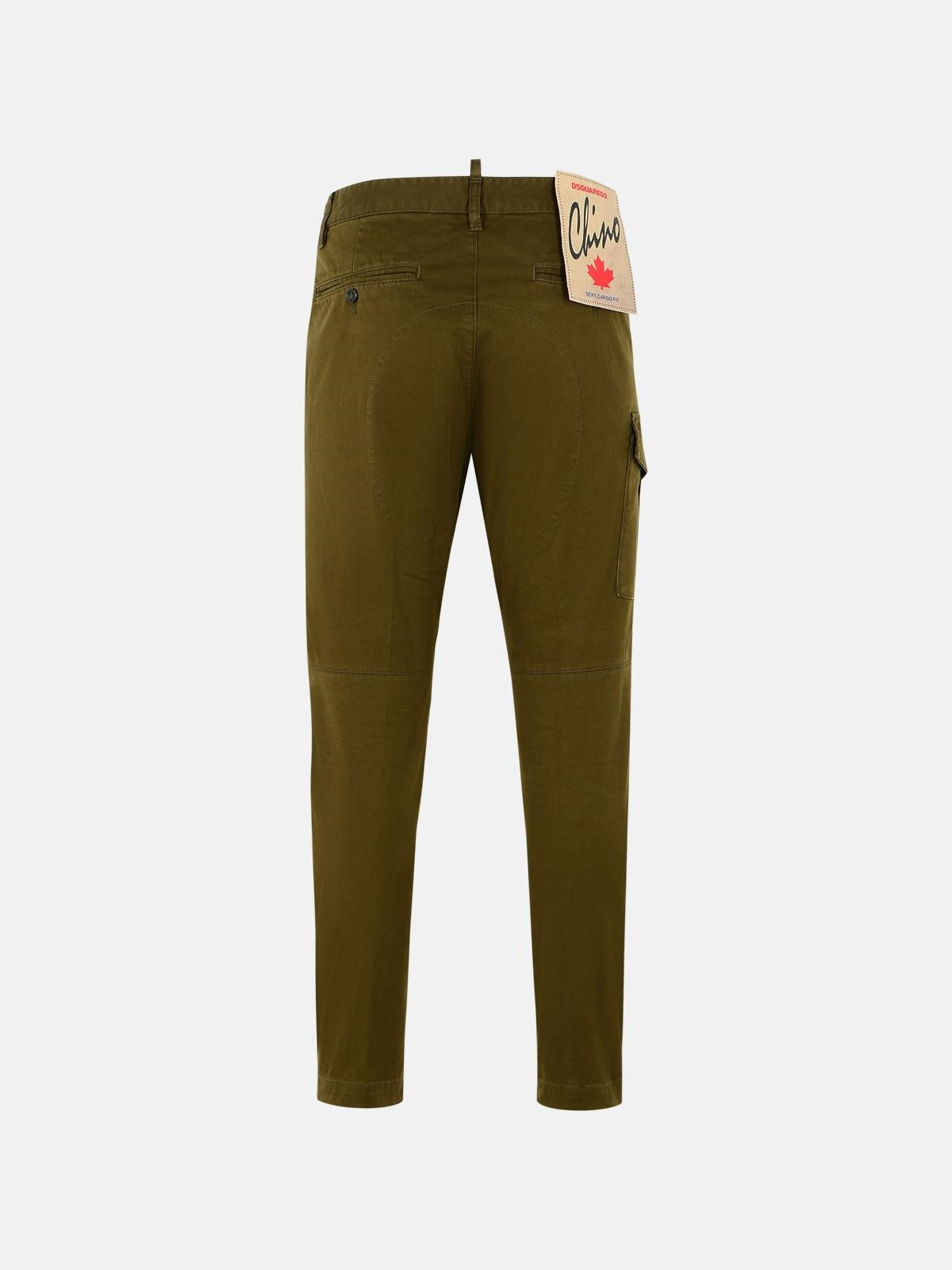 'SEXY' DARK GREEN COTTON CARGO PANTONE - 3