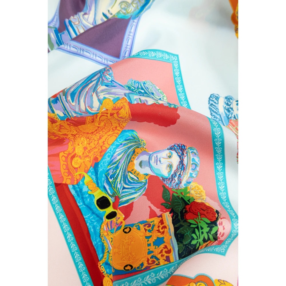 SILK SCARF WITH VERSACE GALLERY PRINT - 4