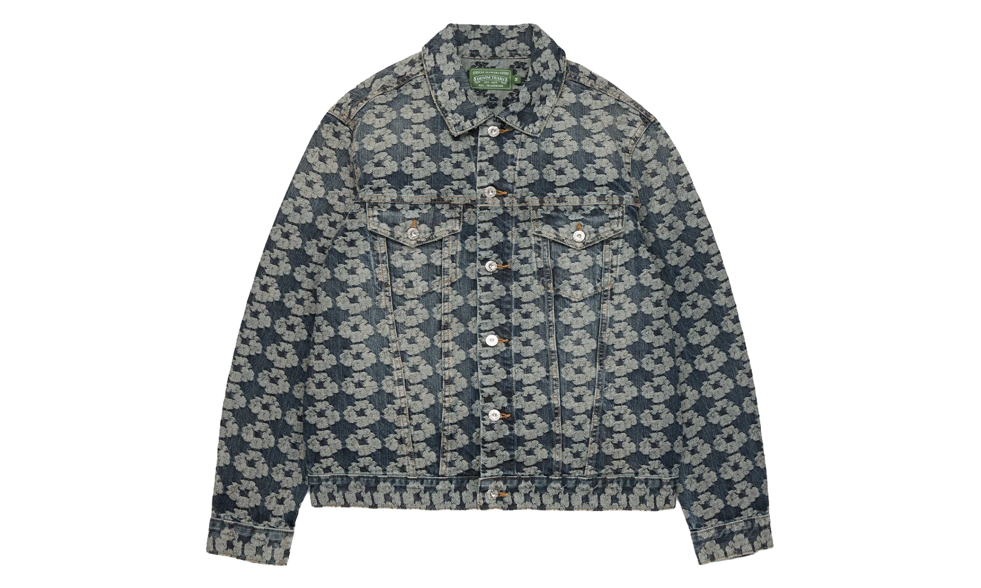 Wreath Denim Jacket Jacquard "Blue" DT924 - 1