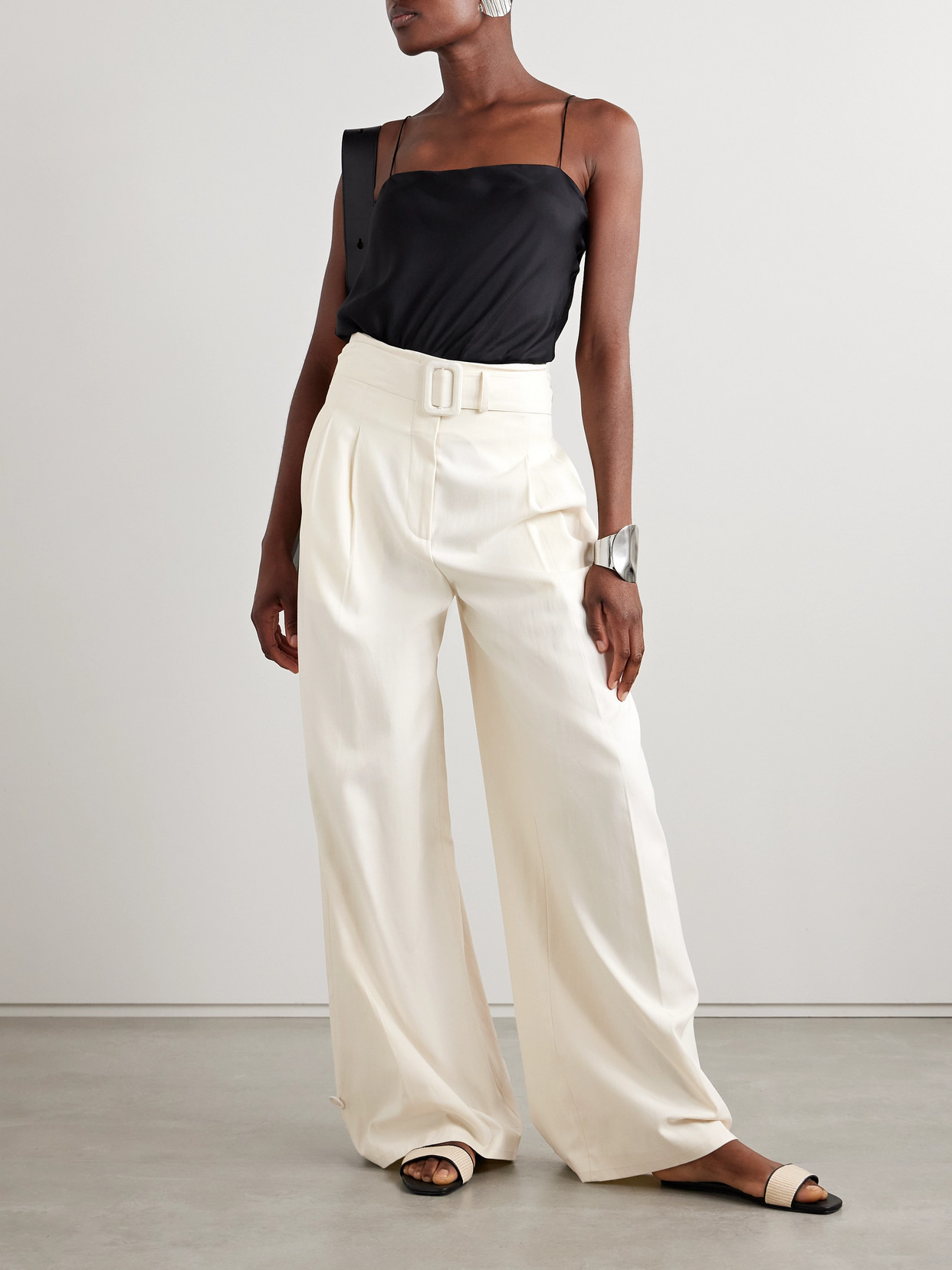 Belted Lyocell And Organic Cotton-blend Tapered Pants - 5