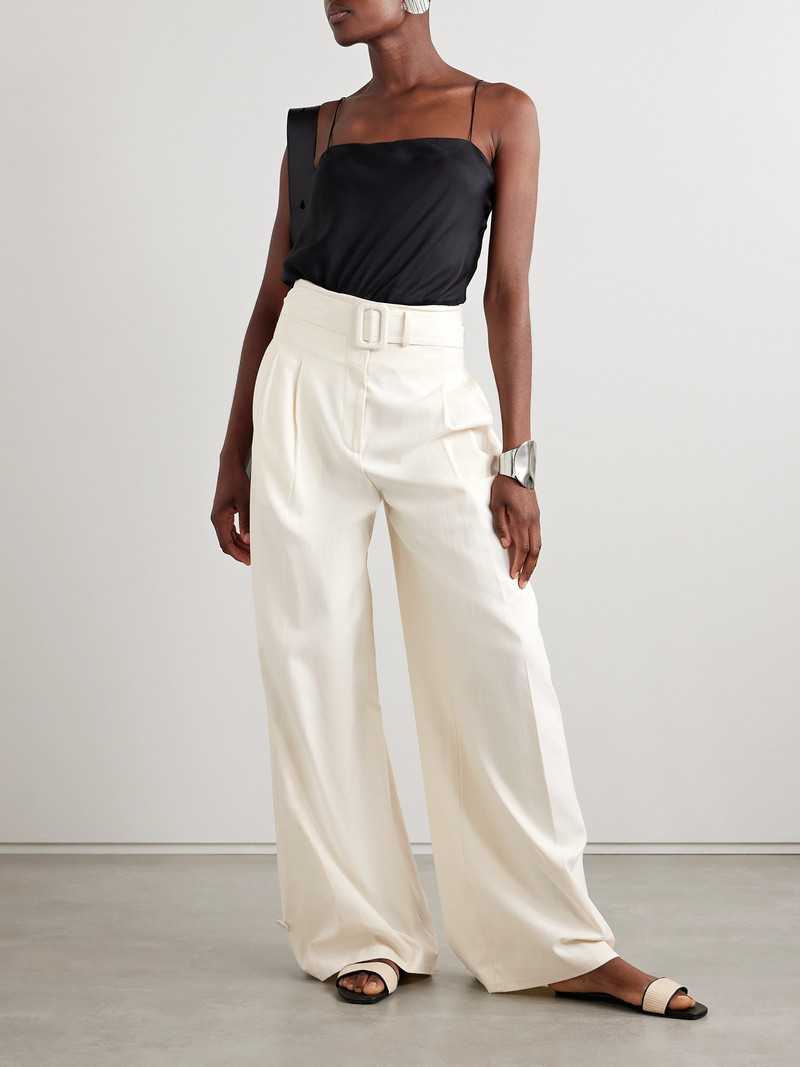 Belted Lyocell And Organic Cotton-blend Tapered Pants 5