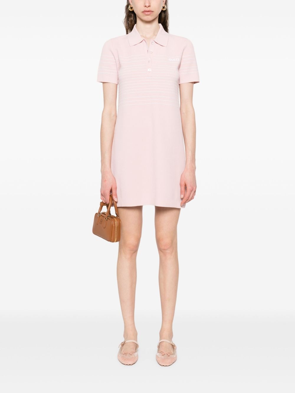 striped-detailing mini dress - 2