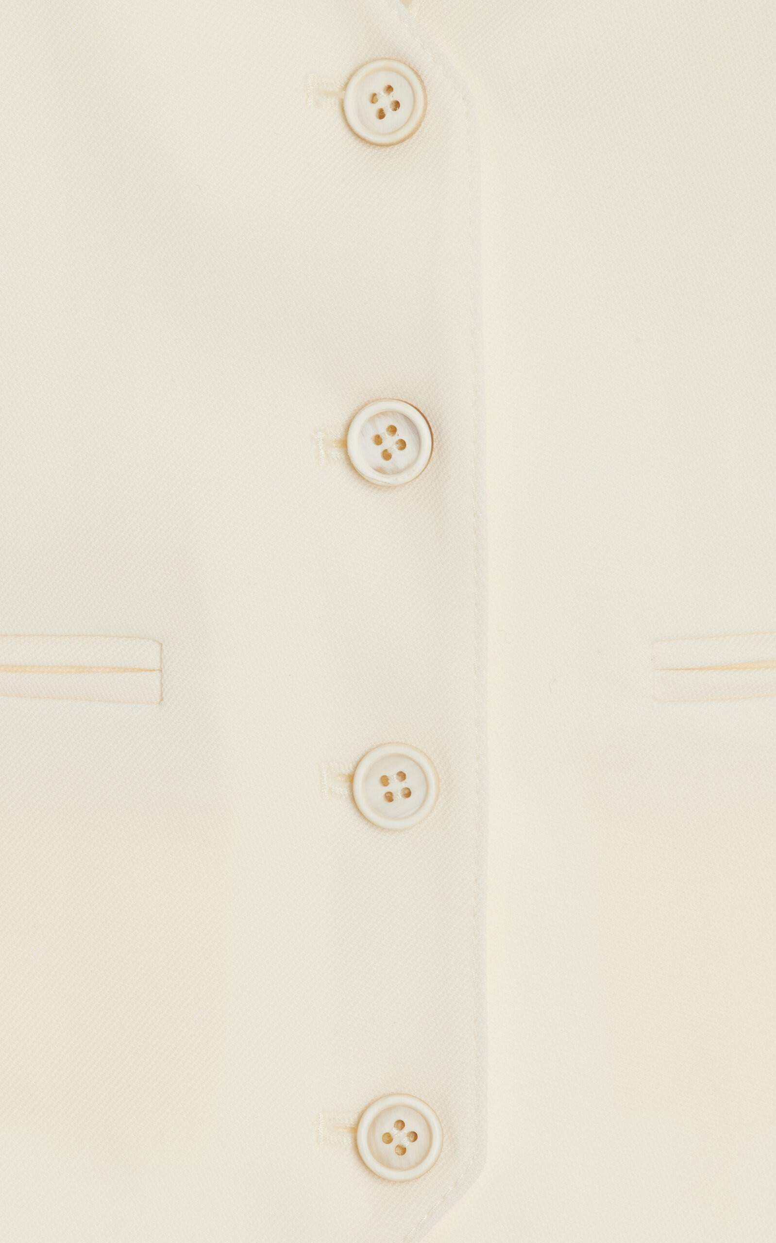 Cropped Wool Vest white - 5