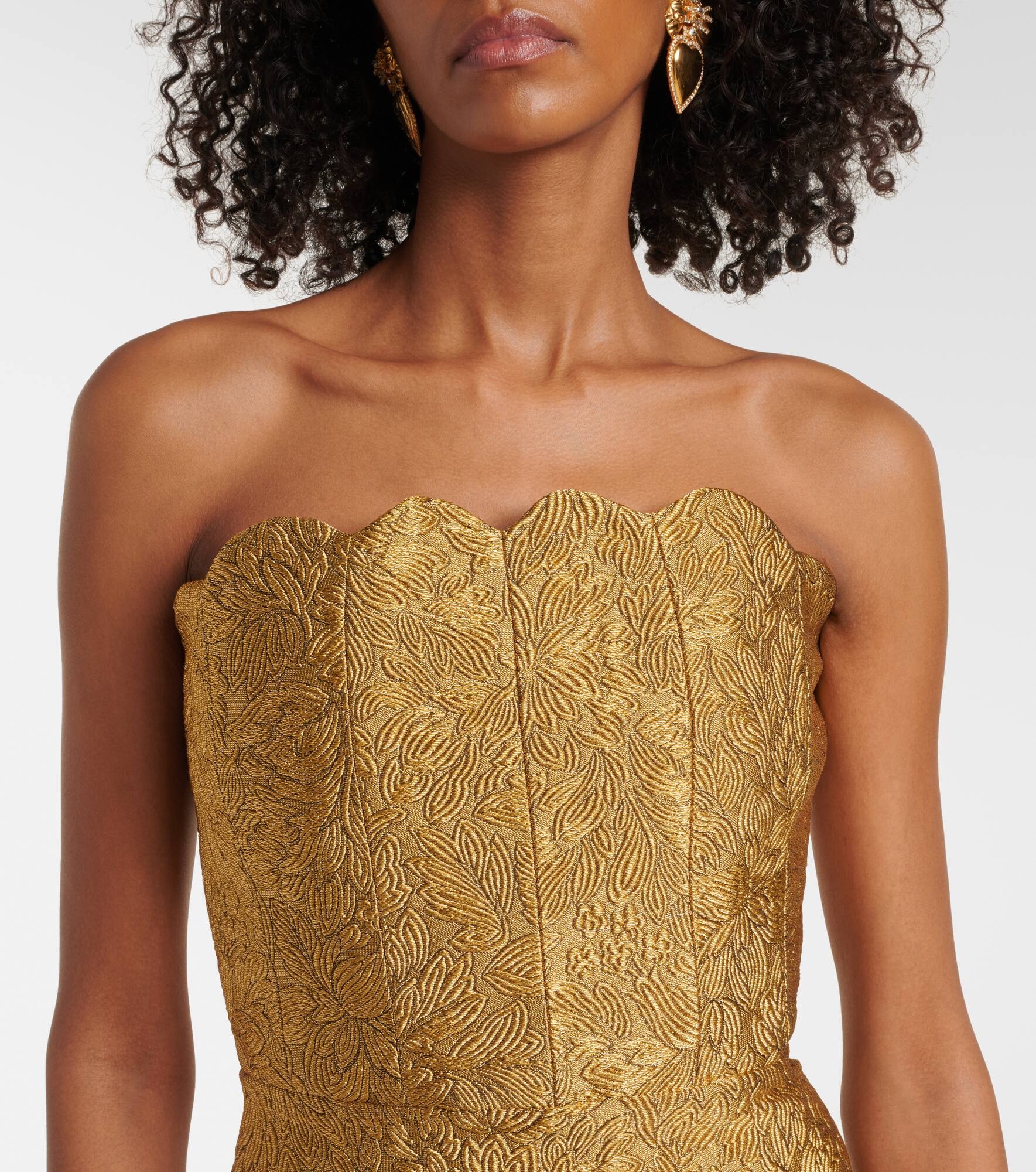 Marcella floral brocade cocktail dress - 4