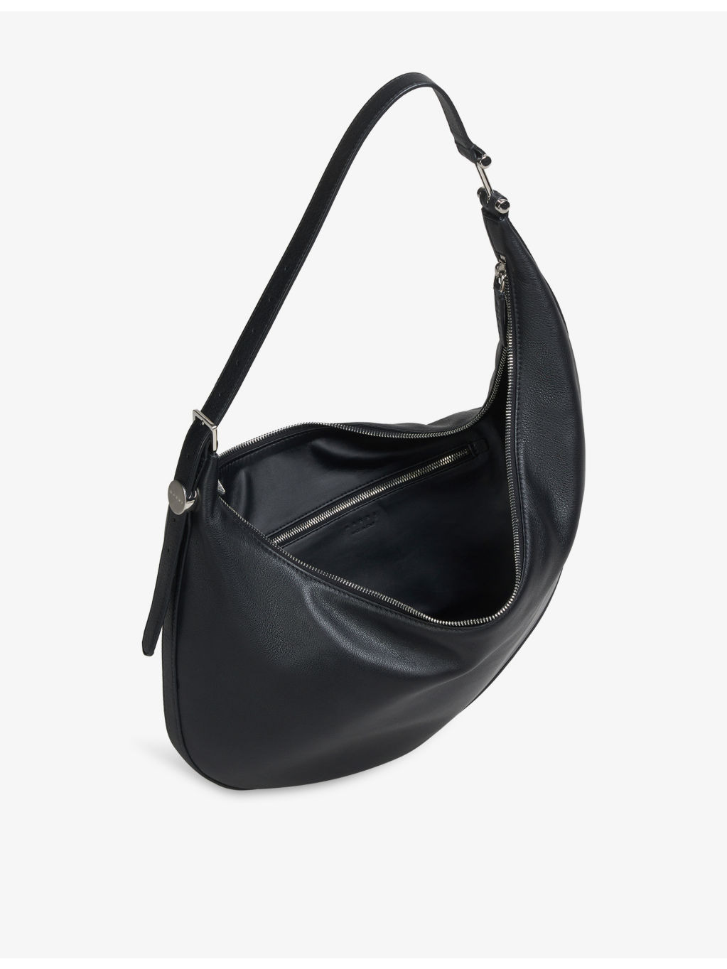 Dot Small Leather Hobo Bag - 5