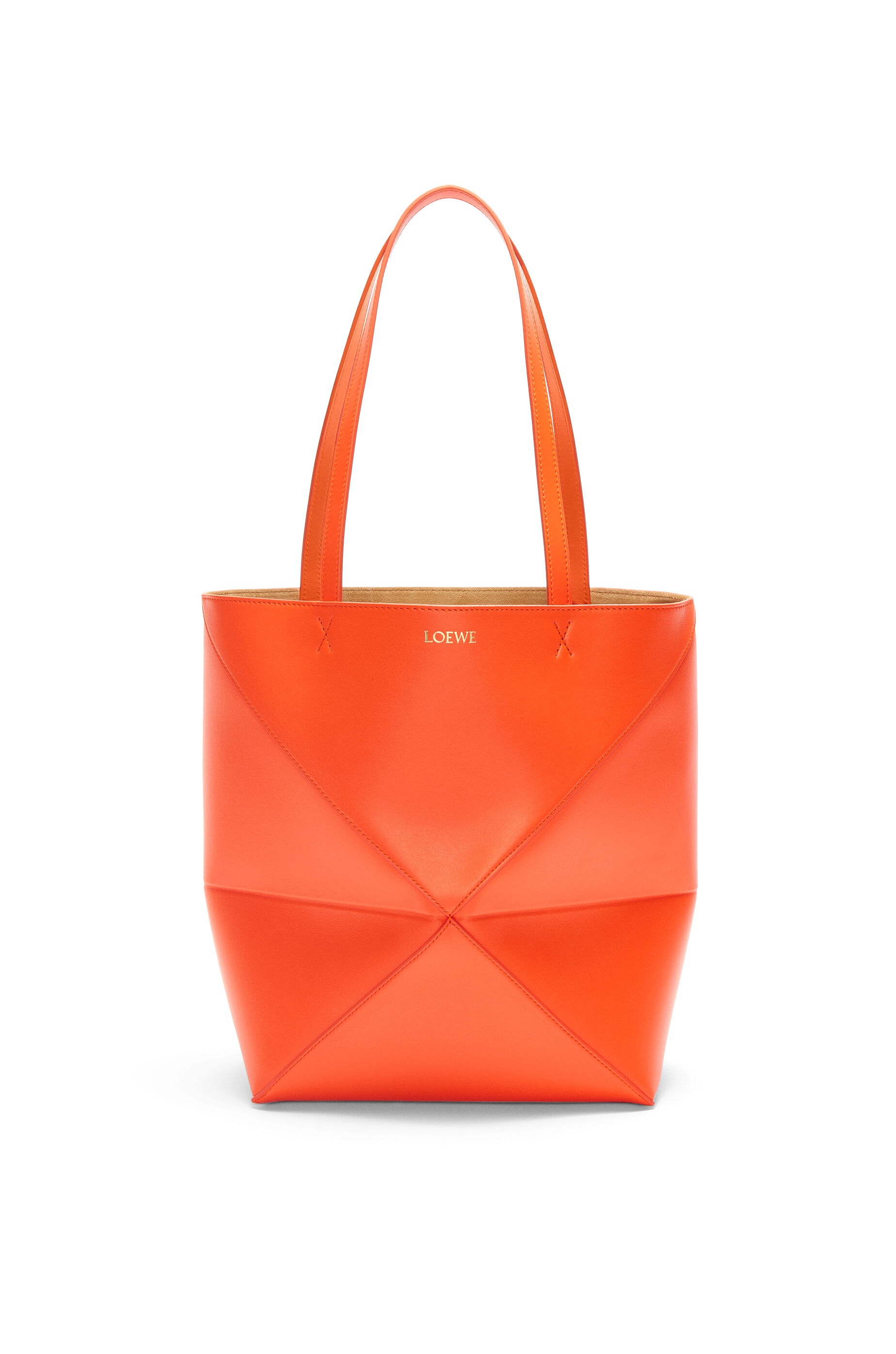Puzzle Fold Tote in shiny calfskin - 1