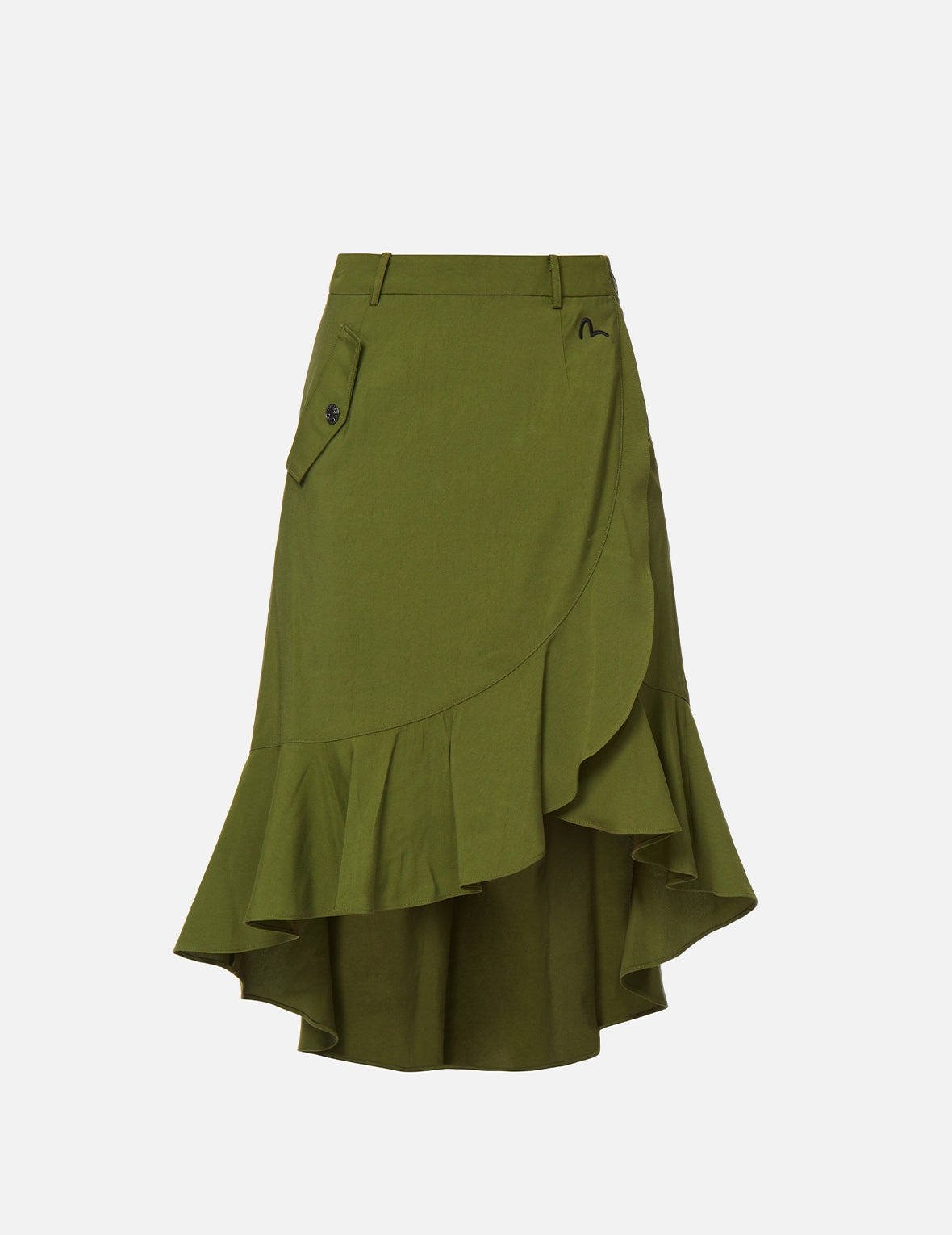 Asymmetric Ruffle Skirt - 1