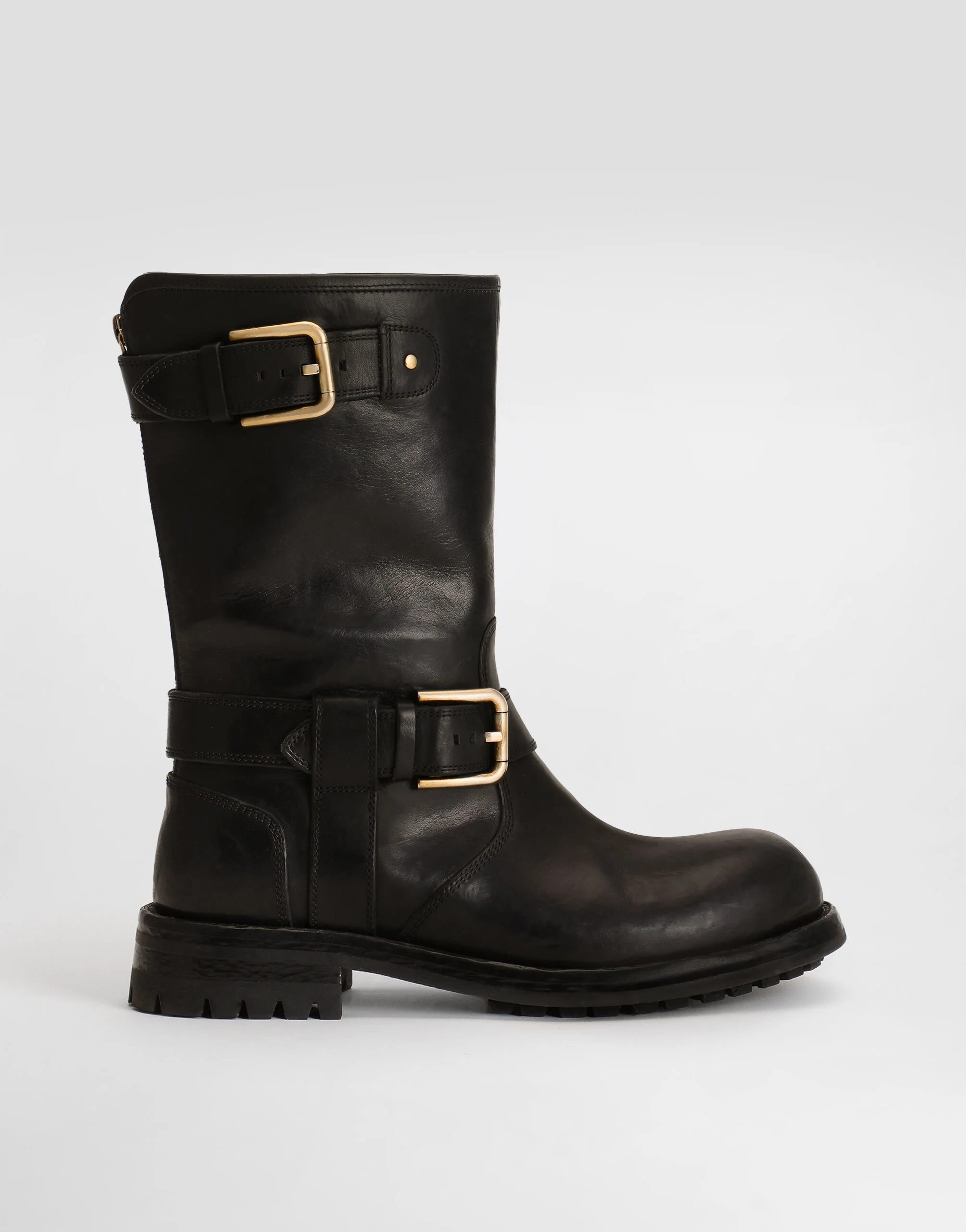 Calfskin biker boots - 1