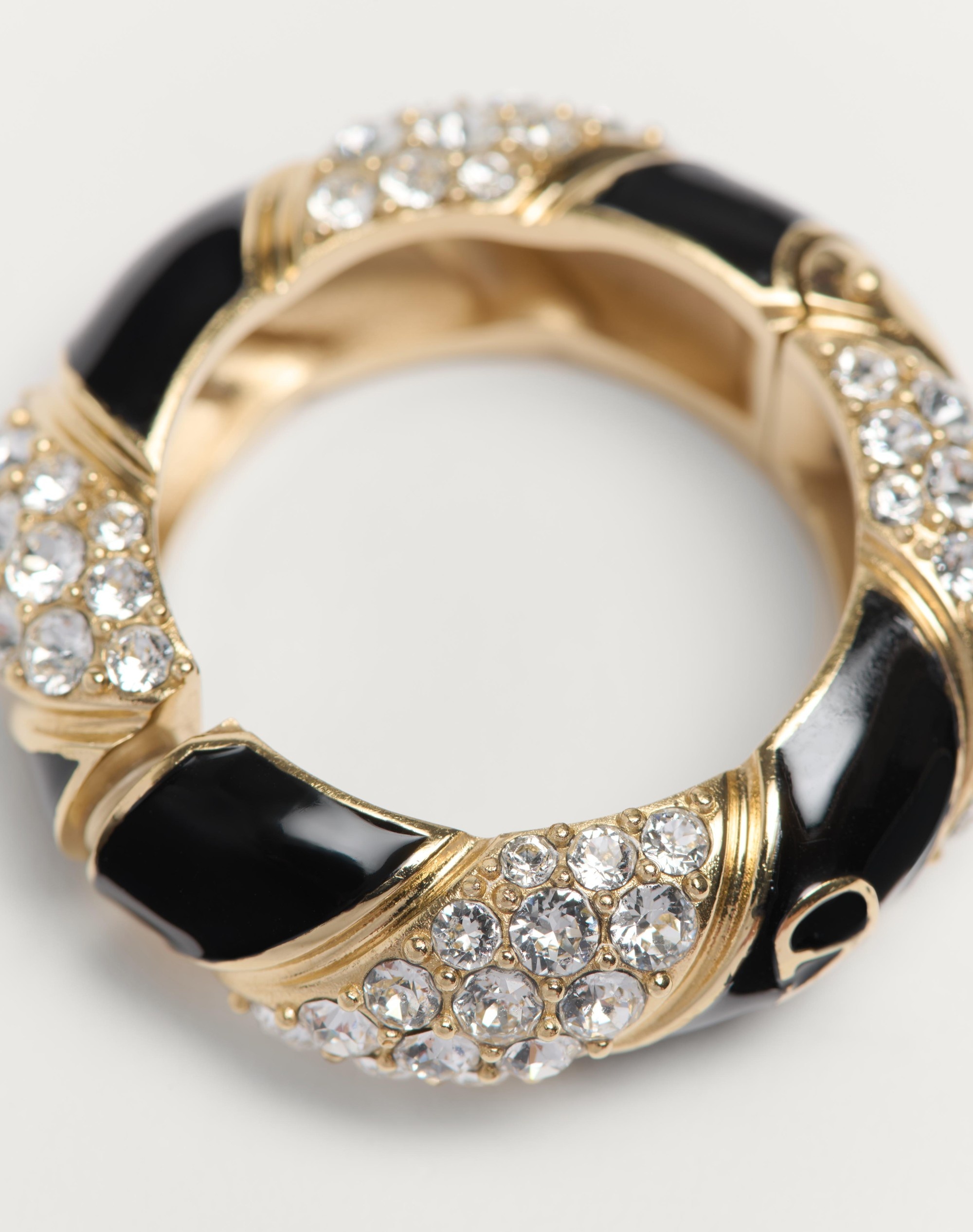 PAS PLUS MONO EARRING IN METAL, ENAMEL AND SWAROVSKI® CRYSTALS - 4