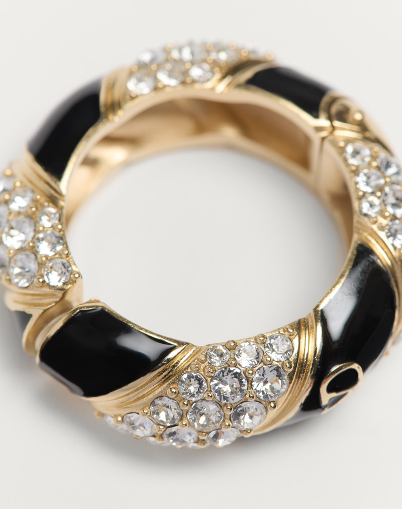 PAS PLUS MONO EARRING IN METAL, ENAMEL AND SWAROVSKI® CRYSTALS 4