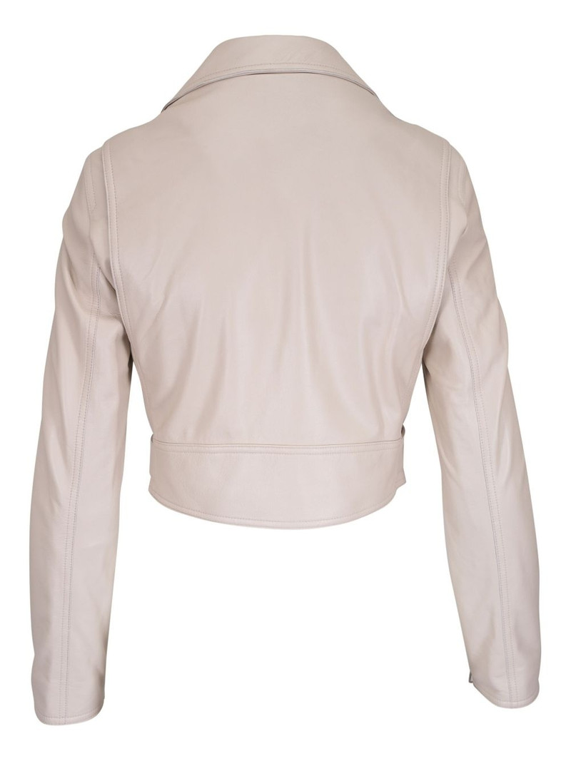AKRIS cropped leather jacket outlook