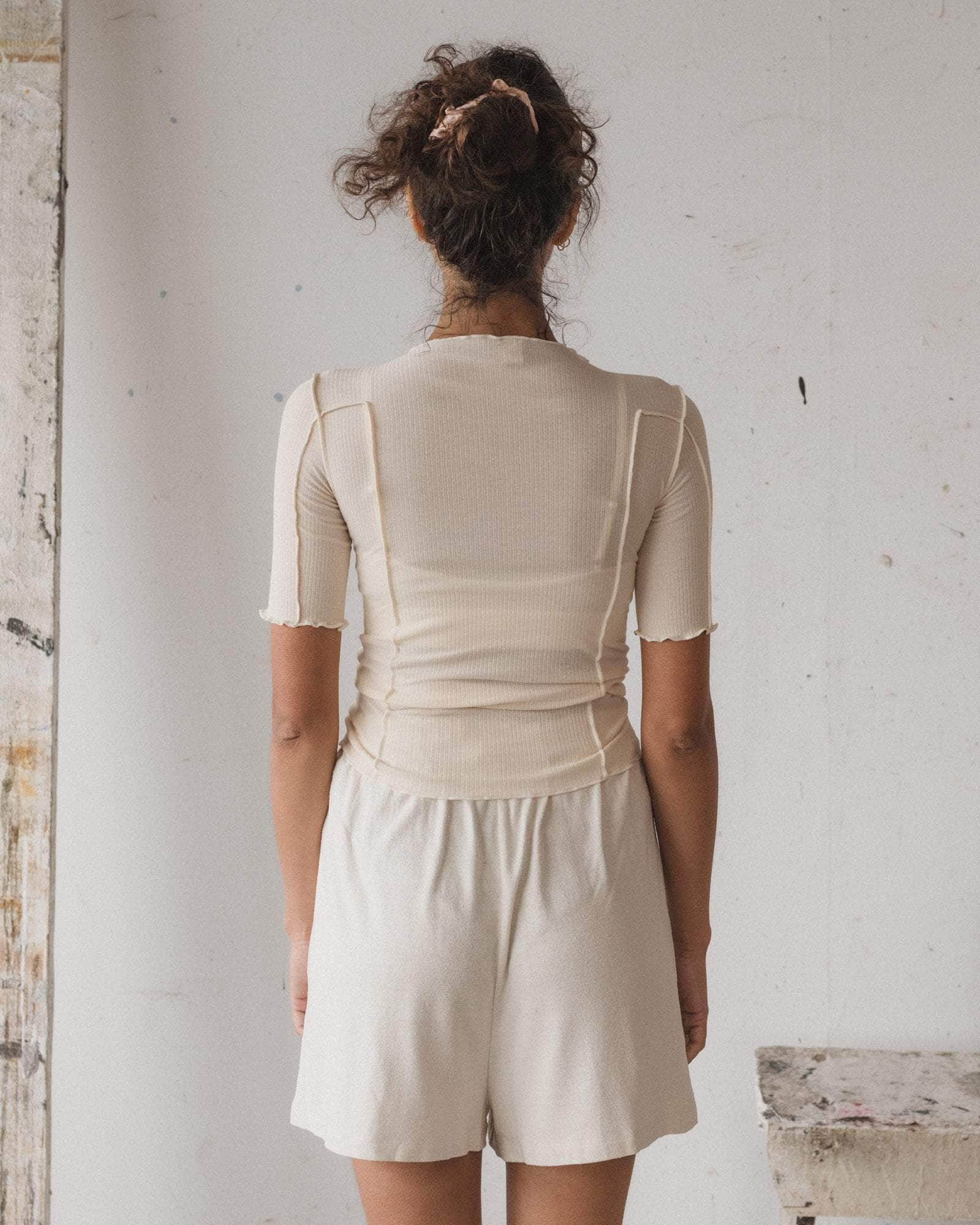 Omato 3/4 Tee Shirt - Fine Organic Cotton Rib - 2