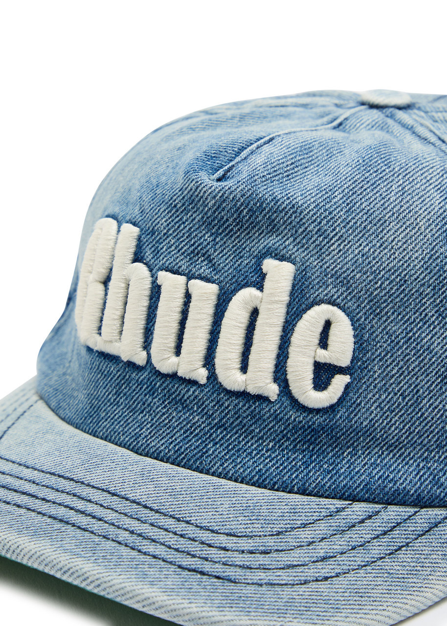 Rhude Logo-embroidered Denim cap - 3