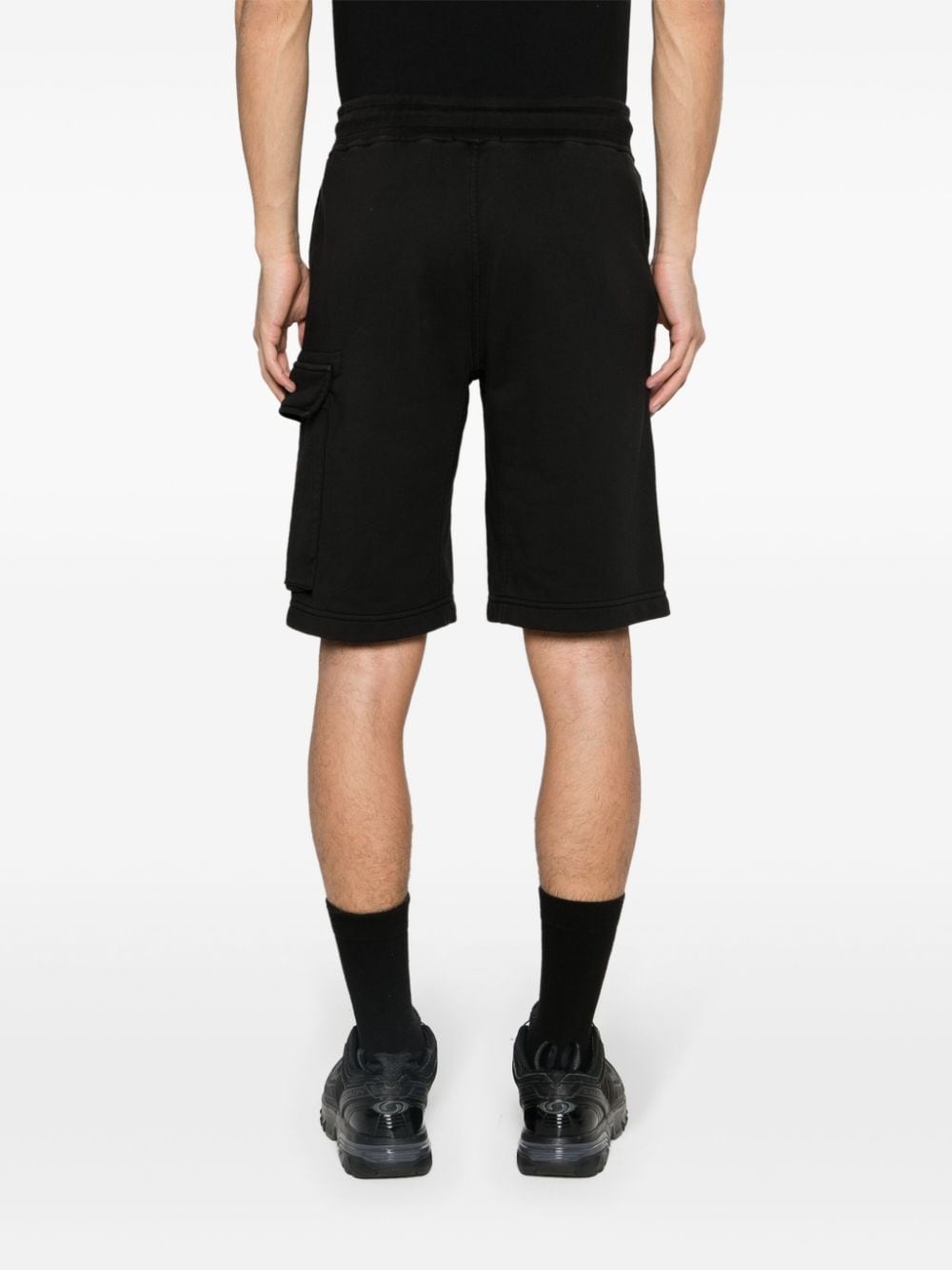 Diagonal cotton track shorts - 4