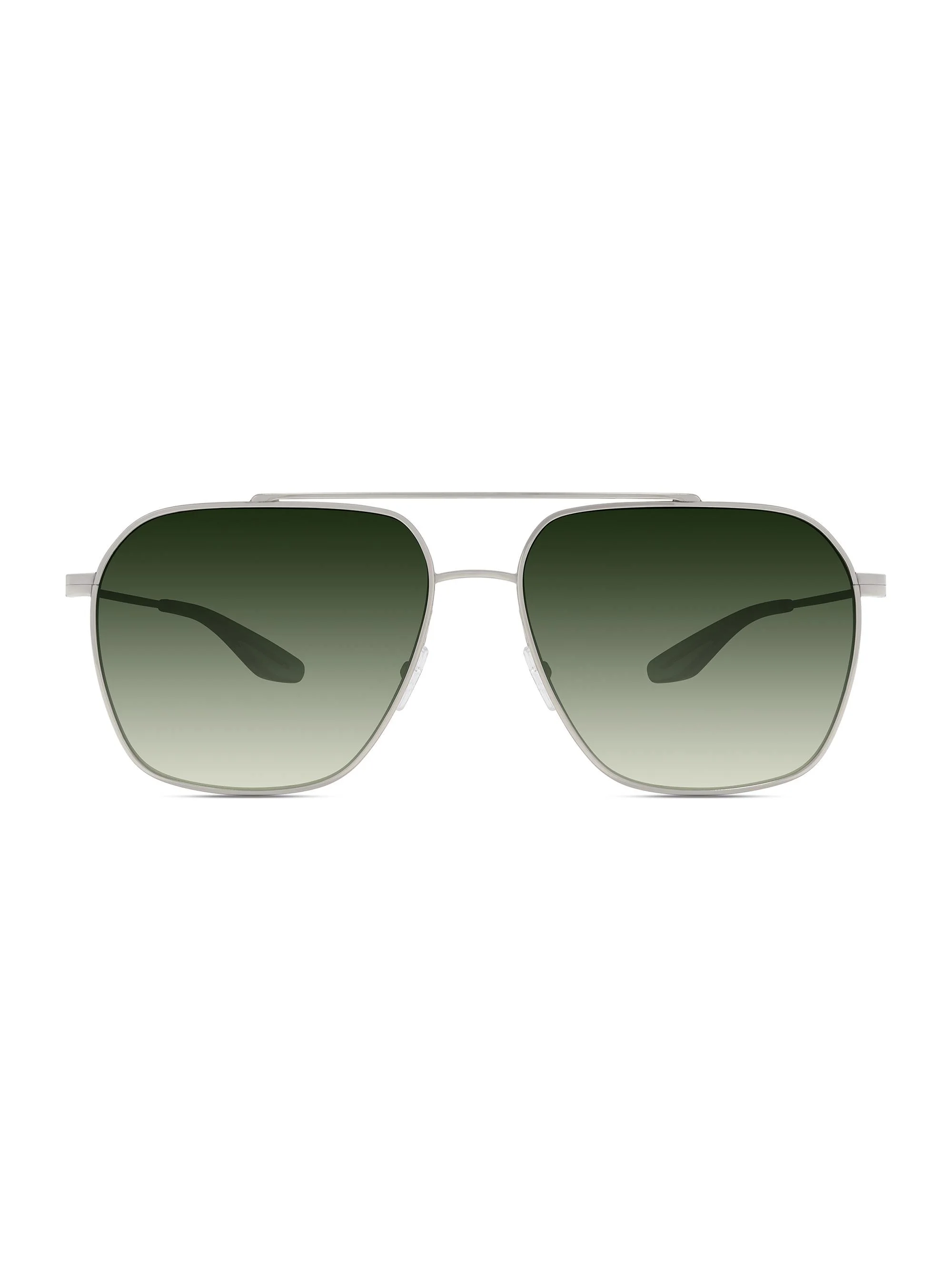 Men's Rizzo 60MM Titanium Aviator Sunglasses - Platinum Green - 1