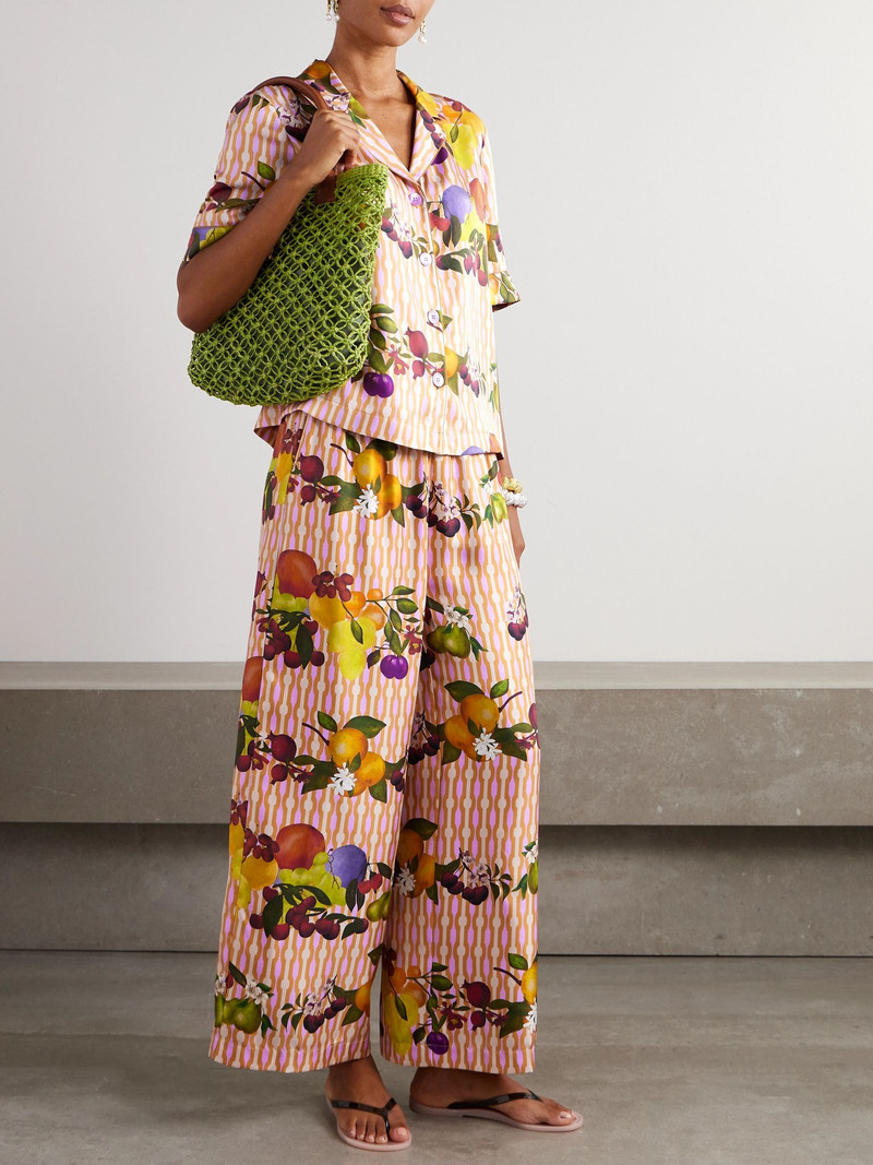 ERES Cherry printed silk-twill shirt Multi outlook