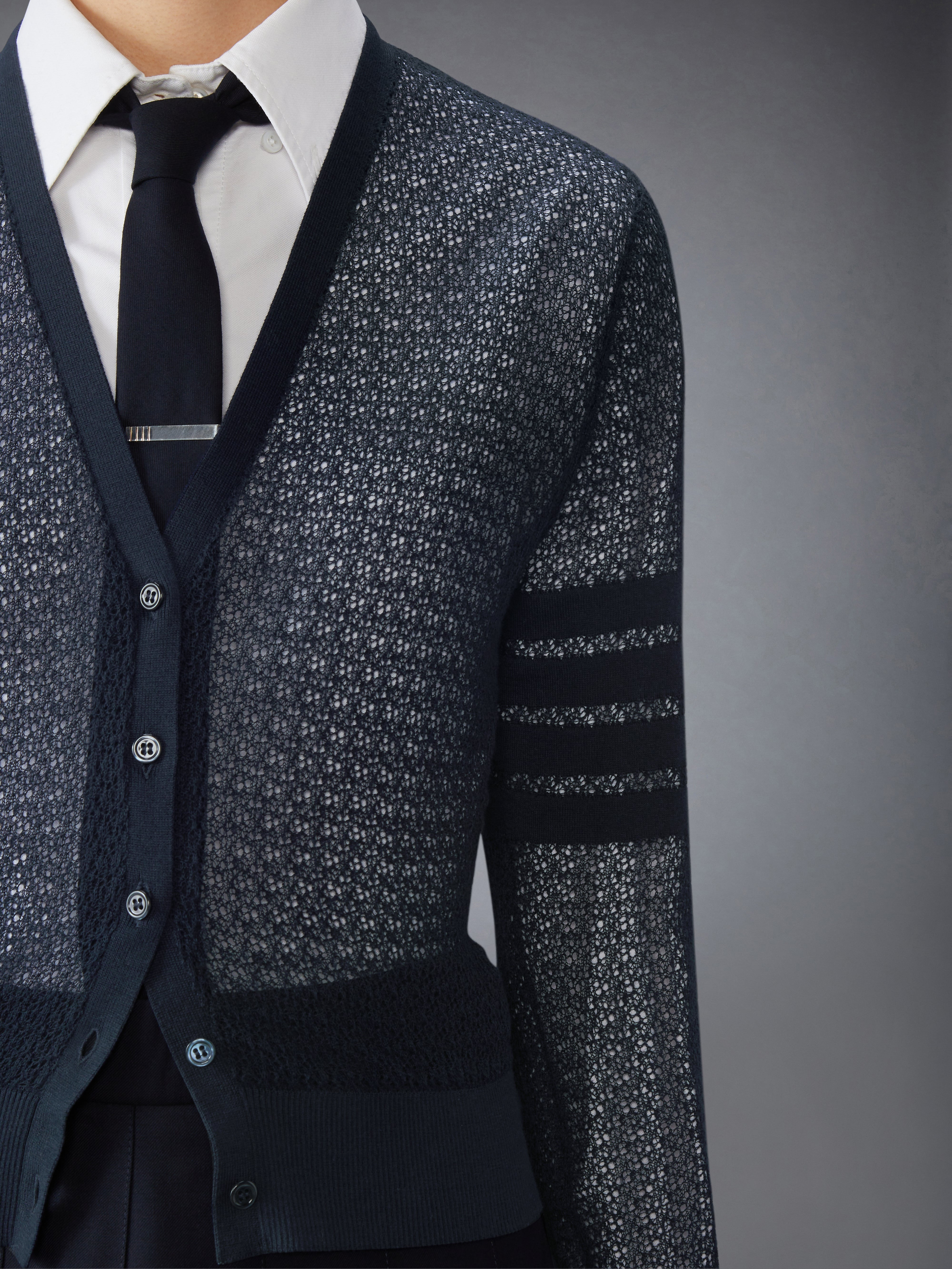 COTTON CASHMERE V NECK CARDIGAN - 6