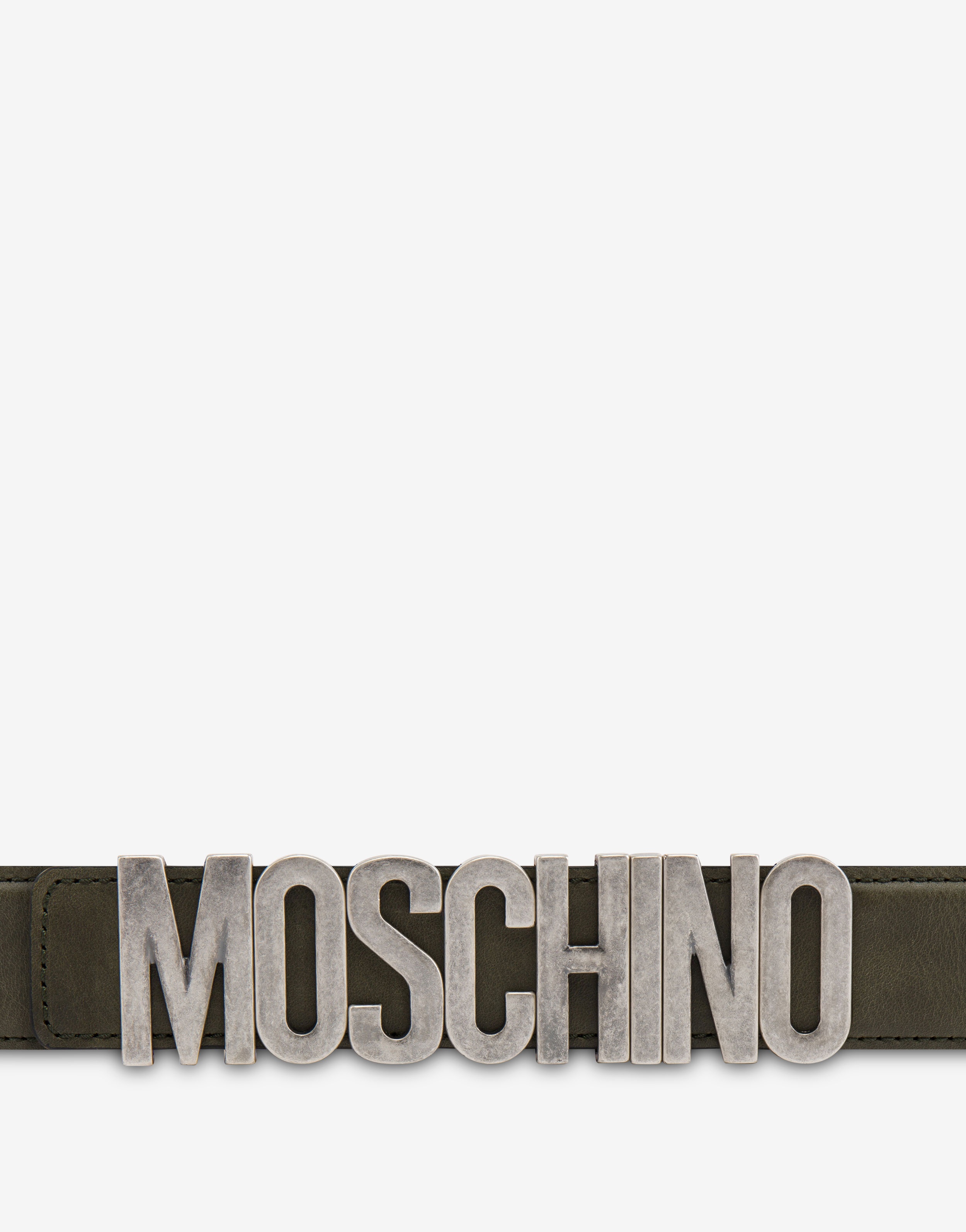 LETTERING LOGO ANTIQUED CALFSKIN BELT - 2