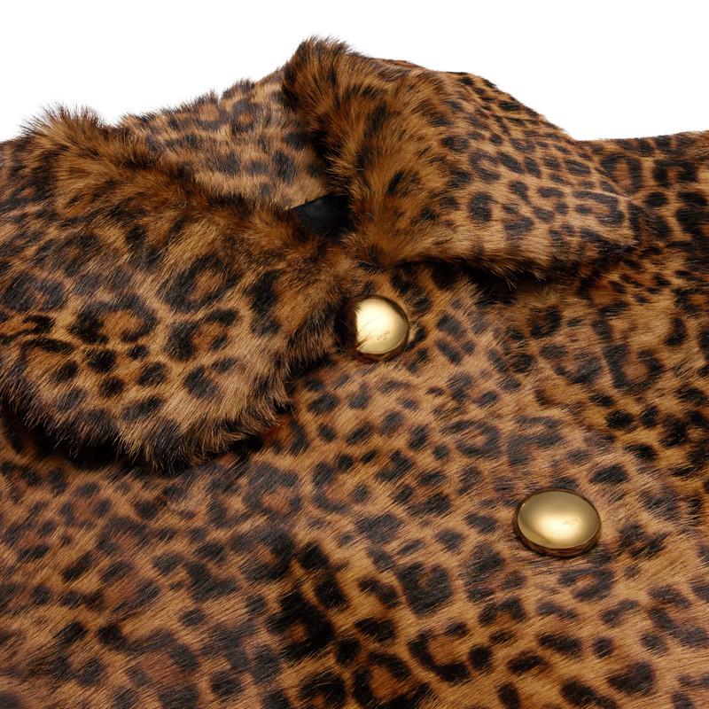 babydoll coat in leopard shearling 3