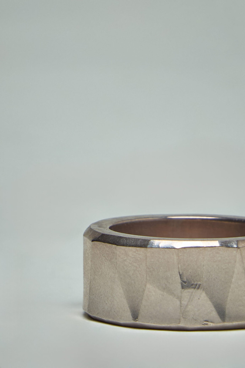 Ring Rough Hammered Silver 3